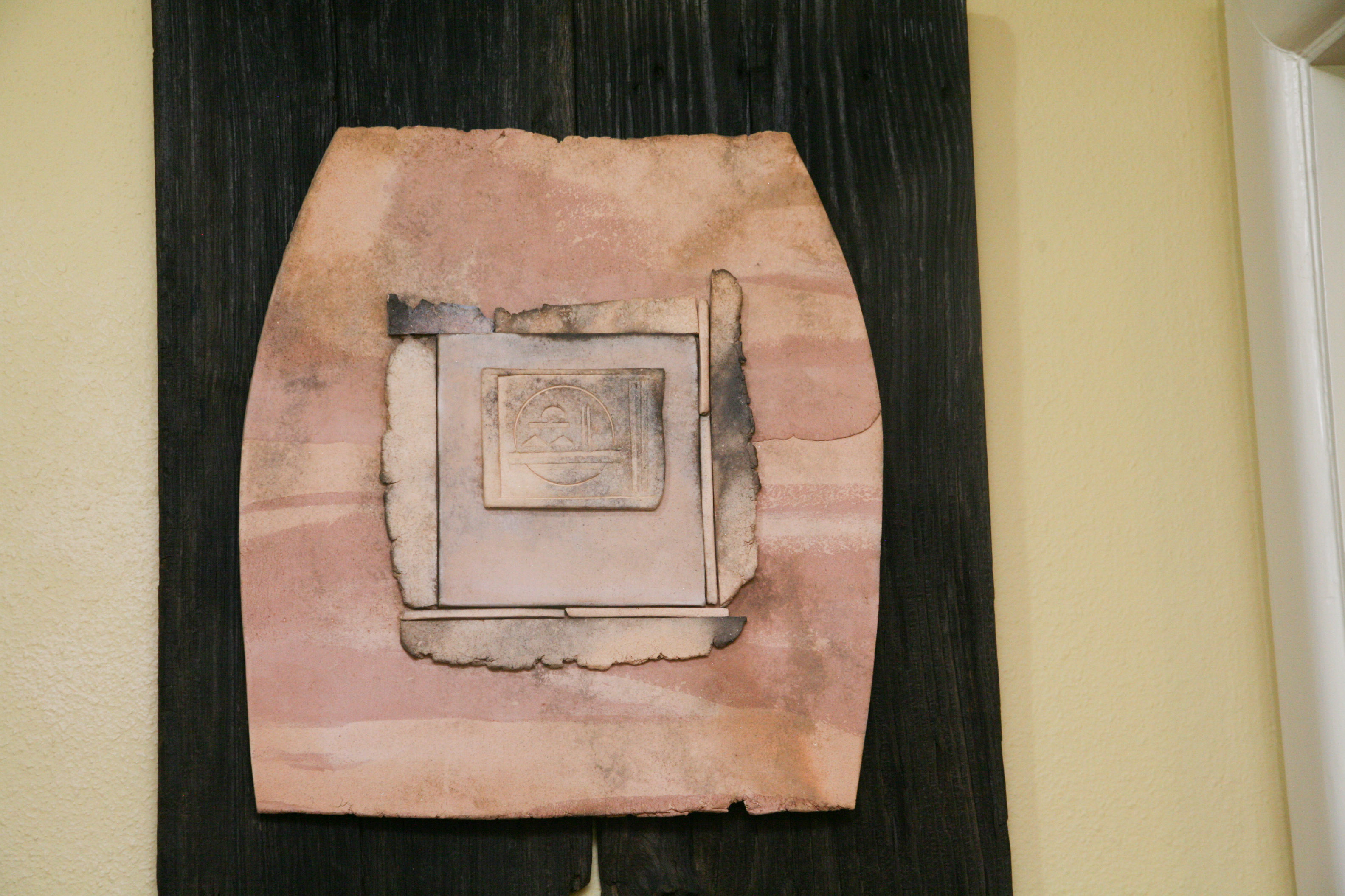 Distressed Wood and Stone Wall Decor