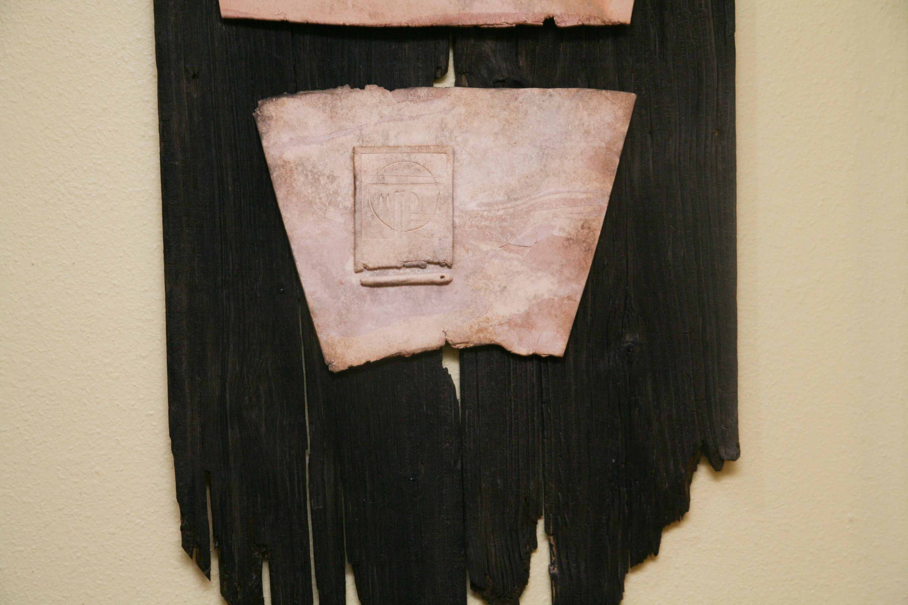 Distressed Wood and Stone Wall Decor