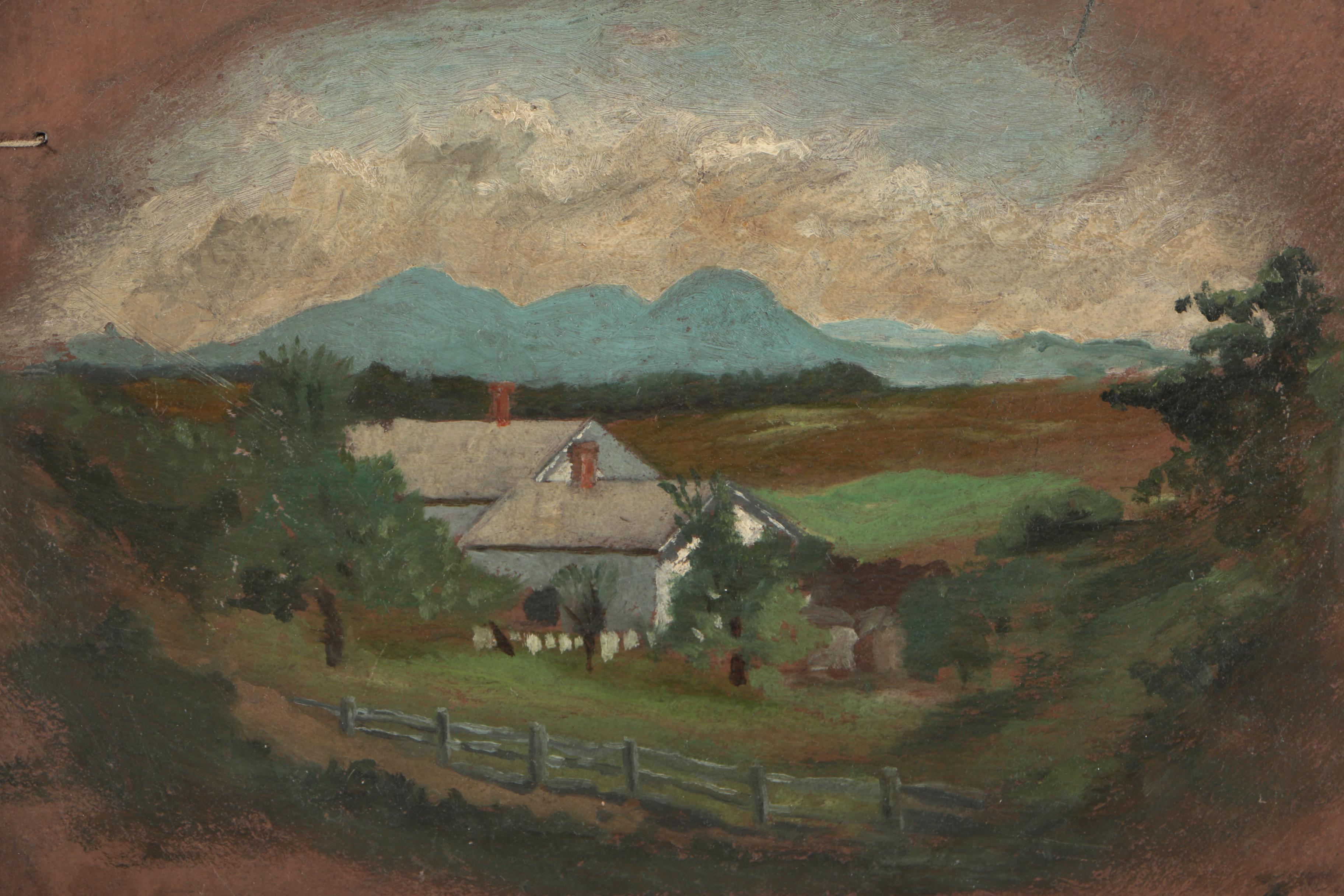 Oil Painting of a Farm