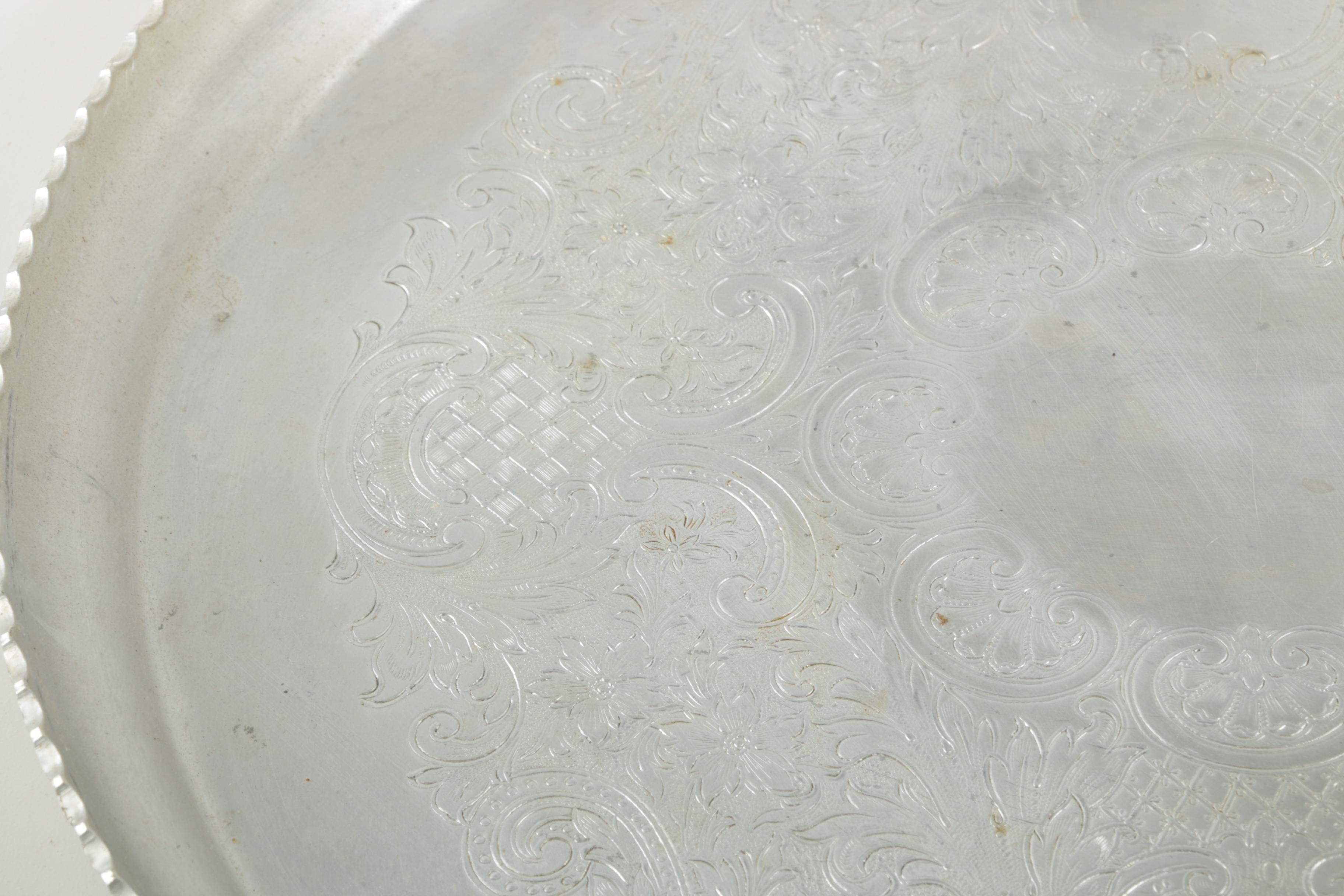 Two Vintage Wilson Specialties Hand Wrought Aluminum Trays