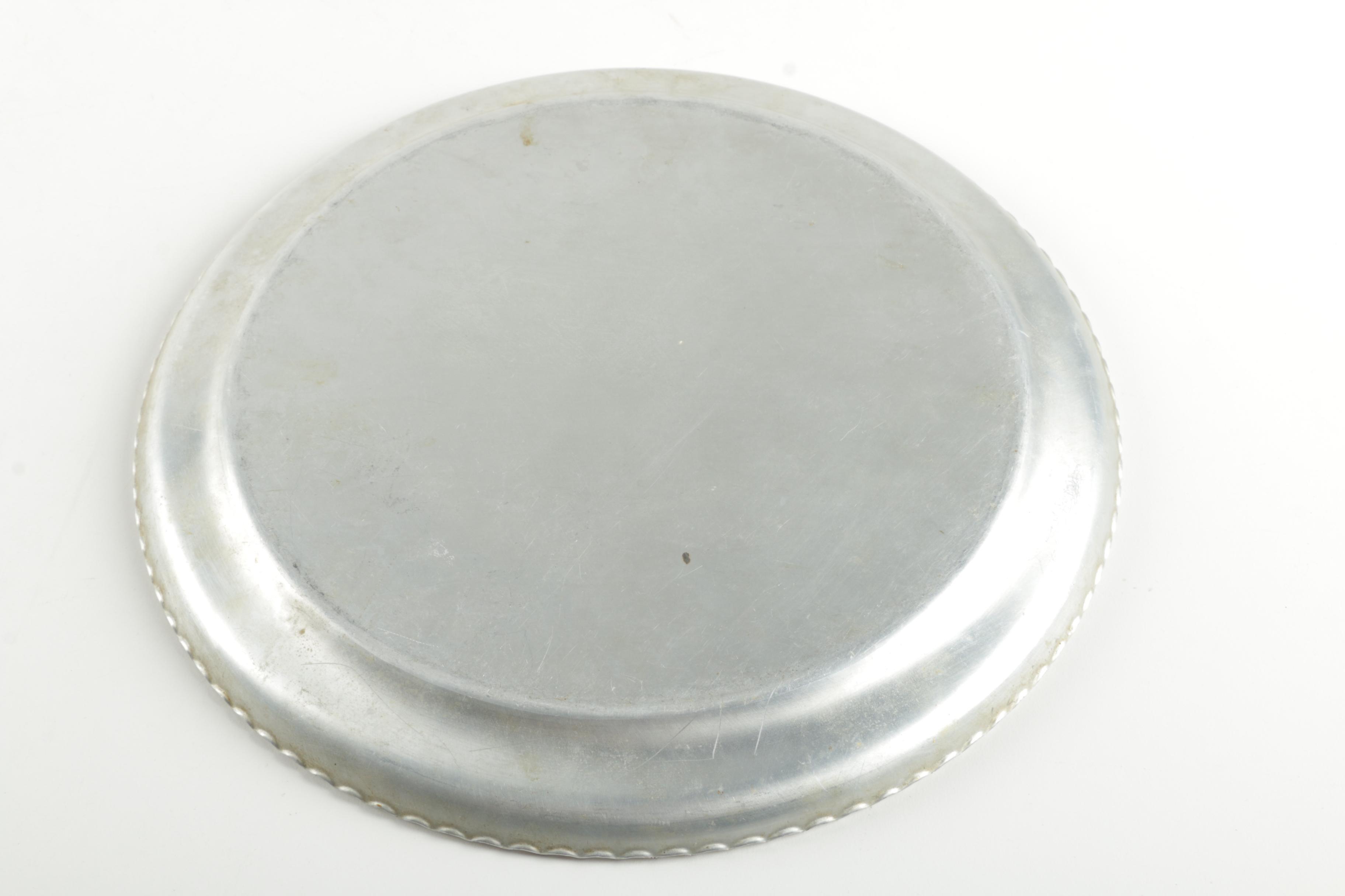 Two Vintage Wilson Specialties Hand Wrought Aluminum Trays