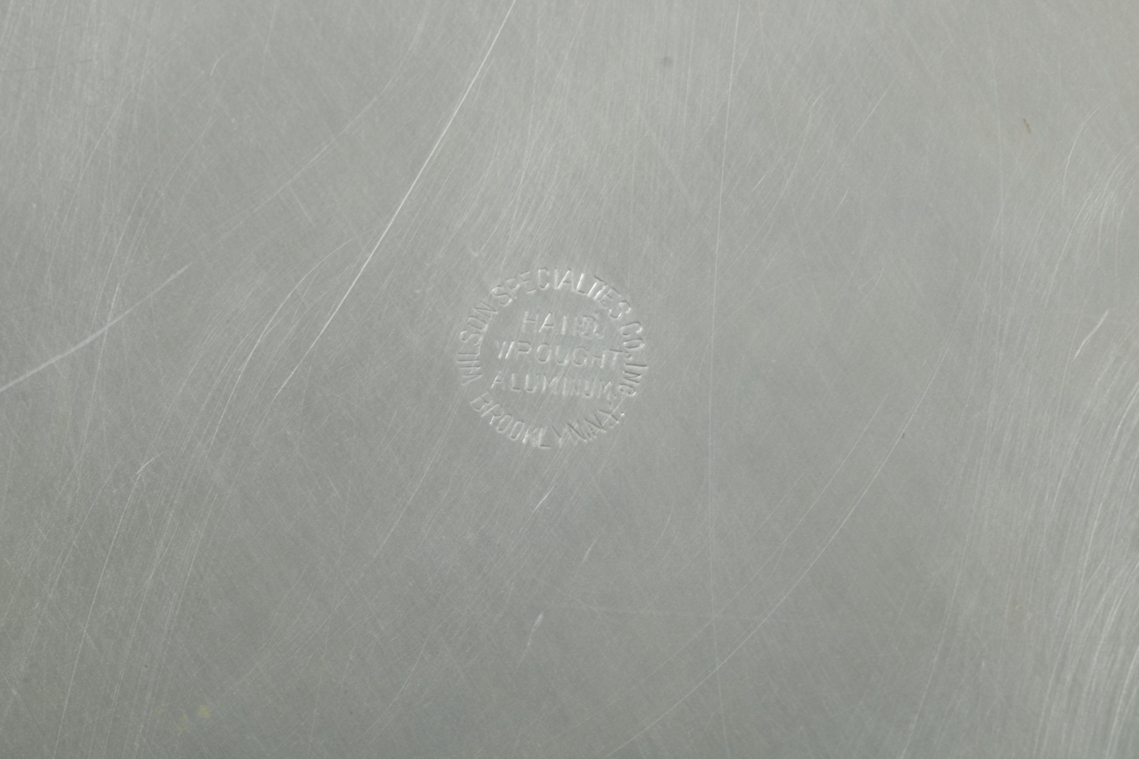 Two Vintage Wilson Specialties Hand Wrought Aluminum Trays