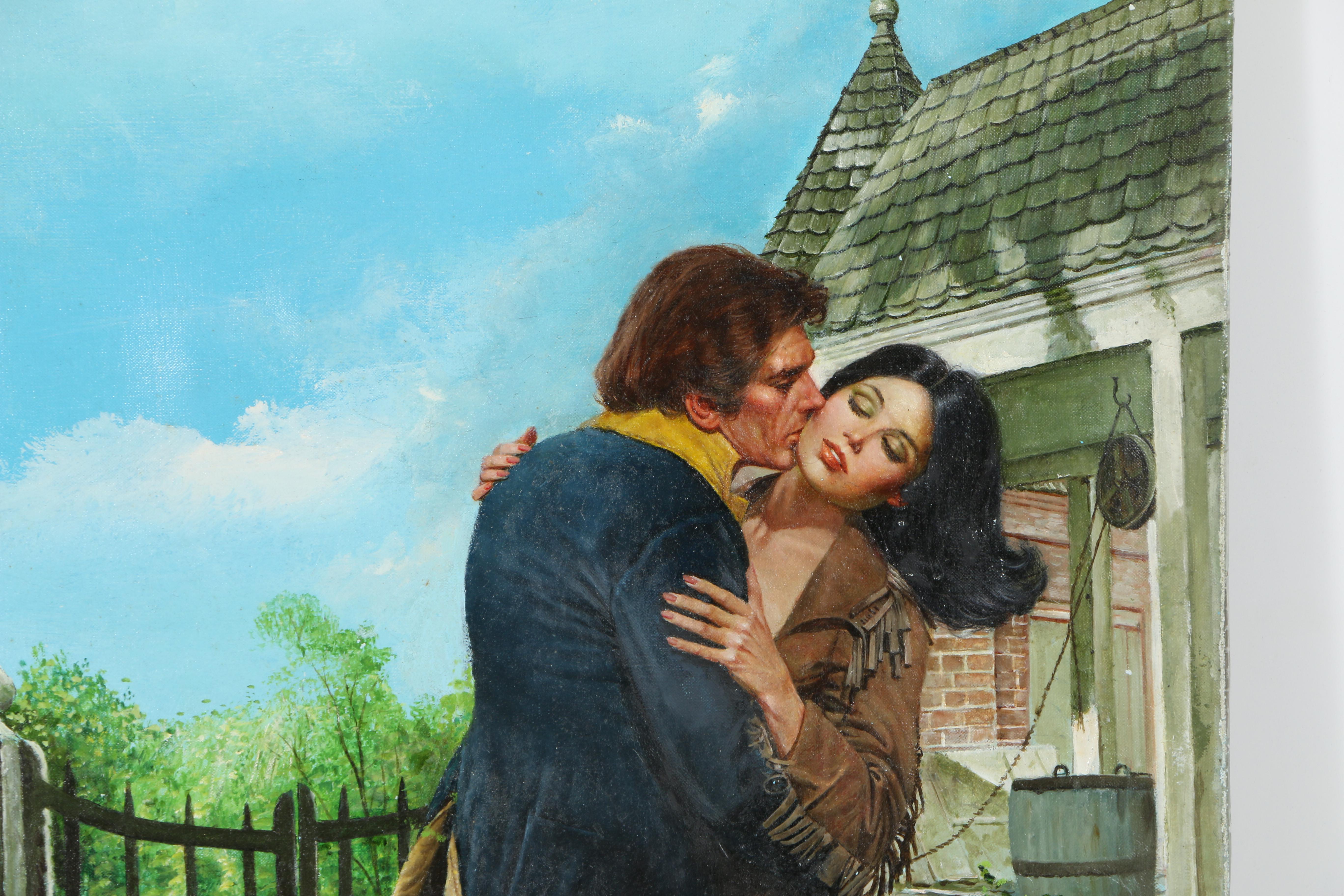 Lou Marchetti Oil Painting of Colonial-Style Couples