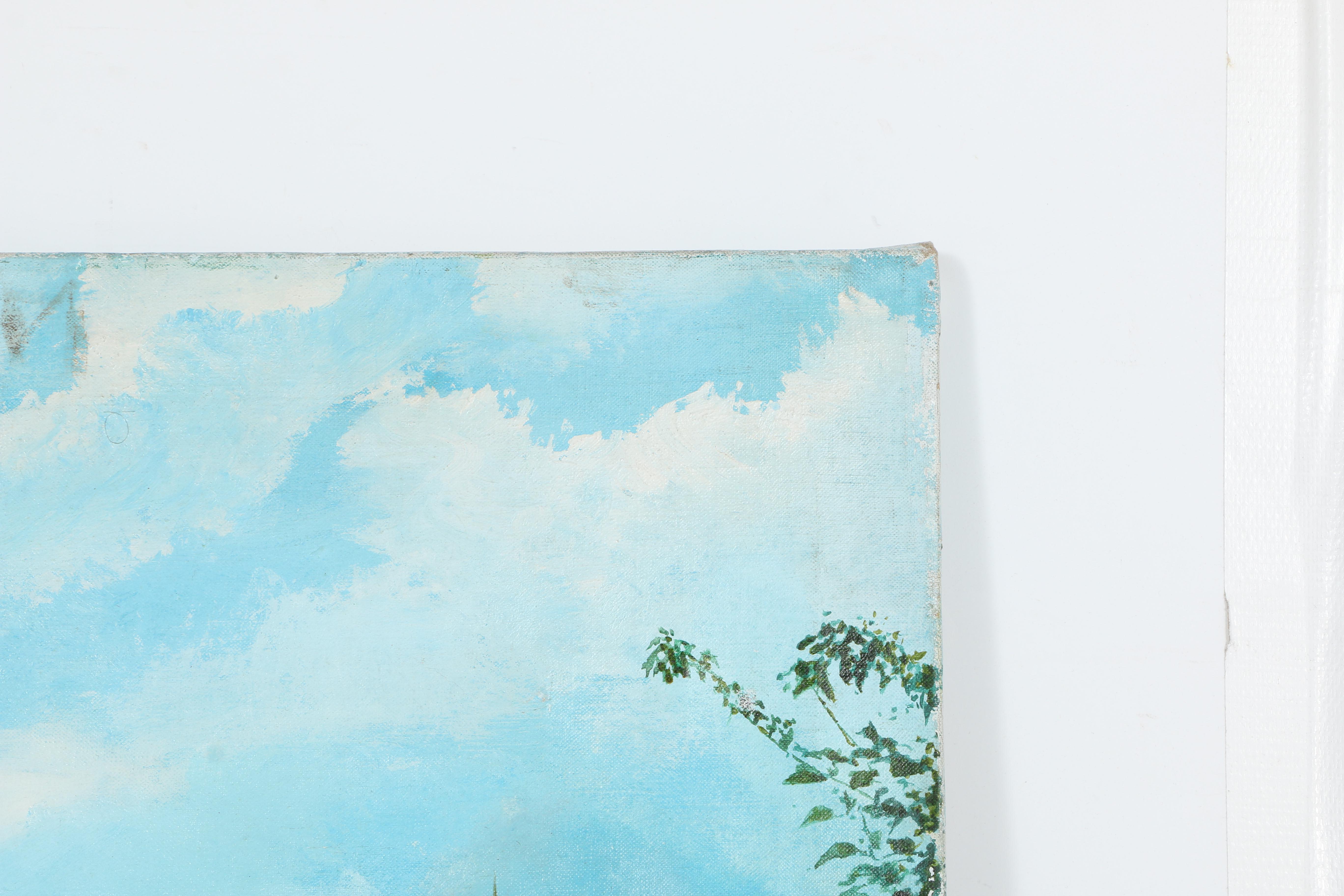 Lou Marchetti Oil Painting of Colonial-Style Couples