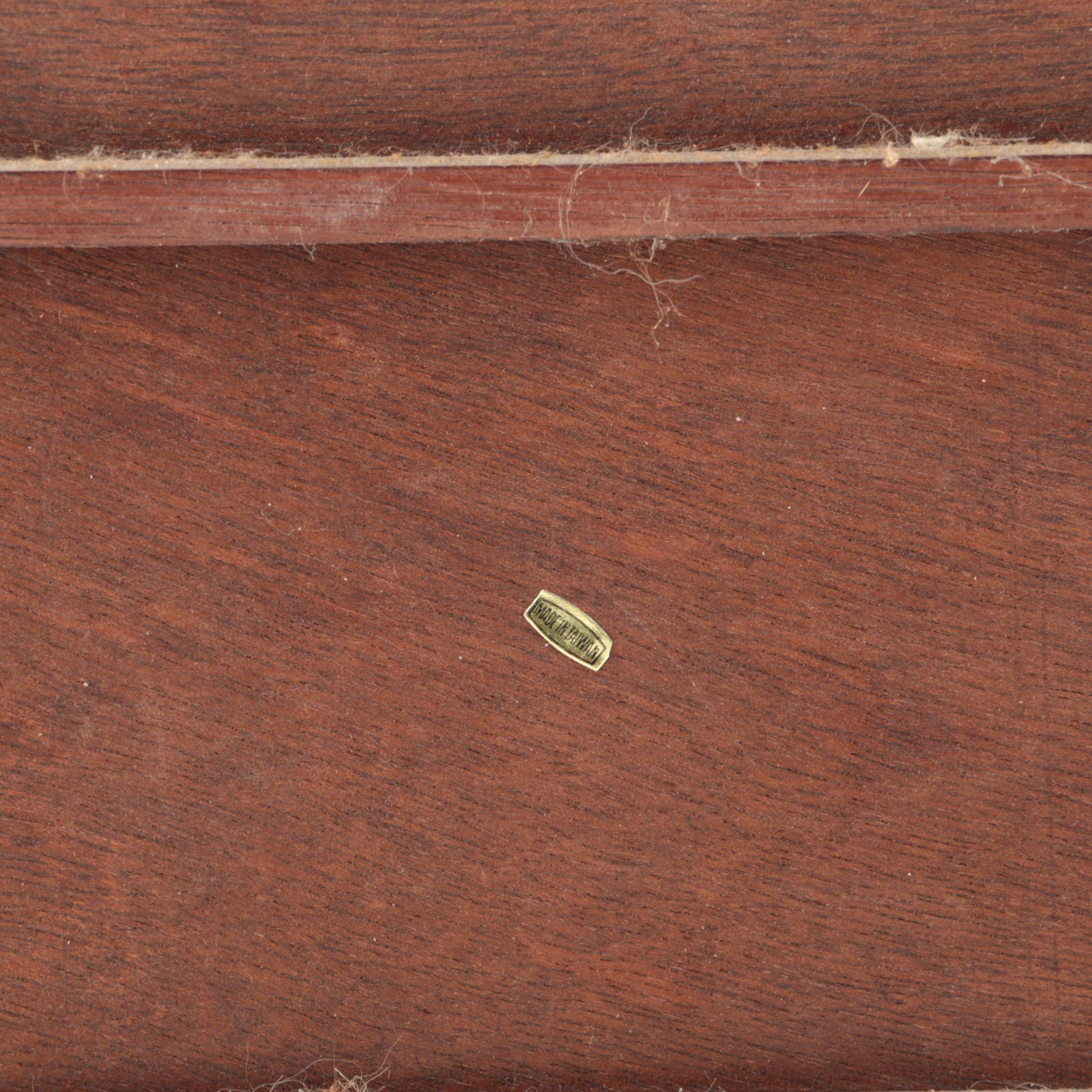 William and Mary Inspired Mahogany Wall Mount Curio Cabinet