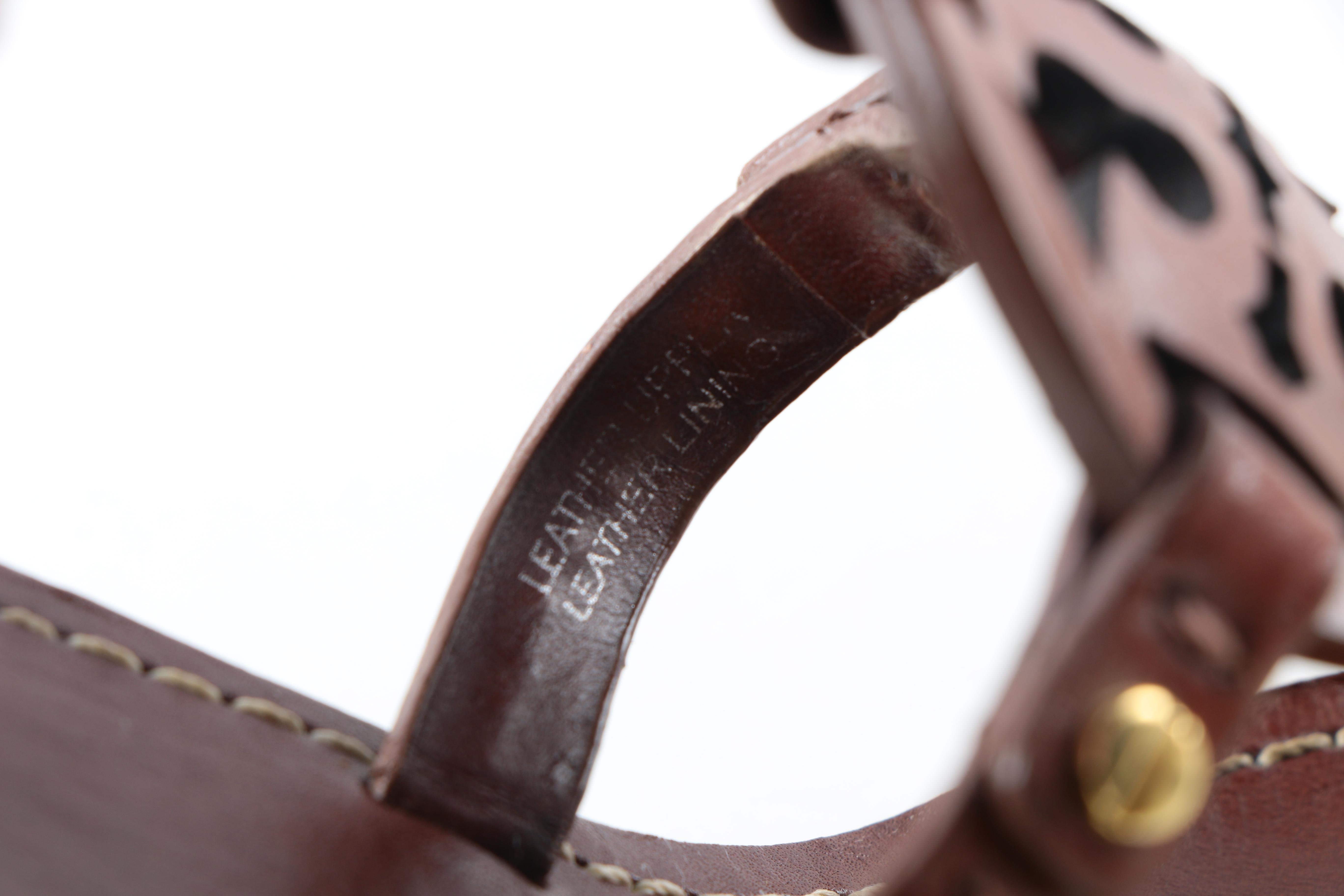 Tory Burch Strappy Brown Leather Wedge Sandals