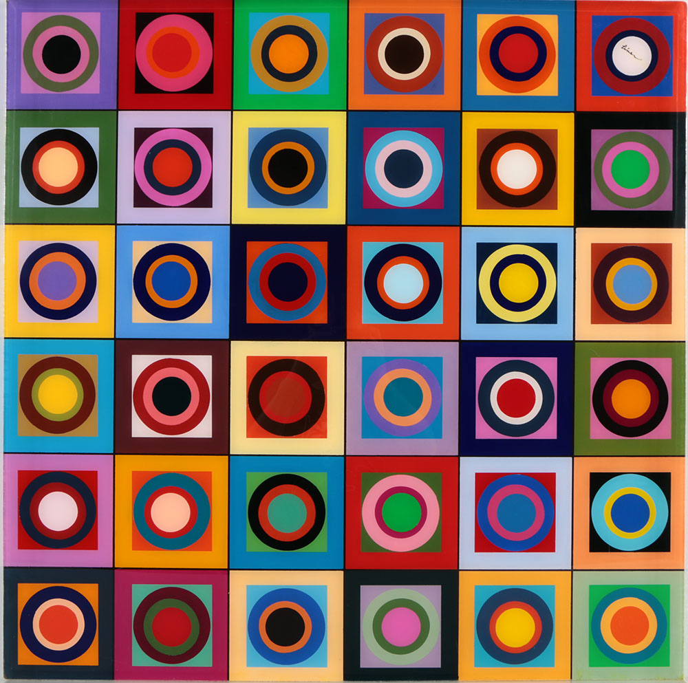 Evelyn L. Liner Reverse Lucite Painting "Kodak Moment"