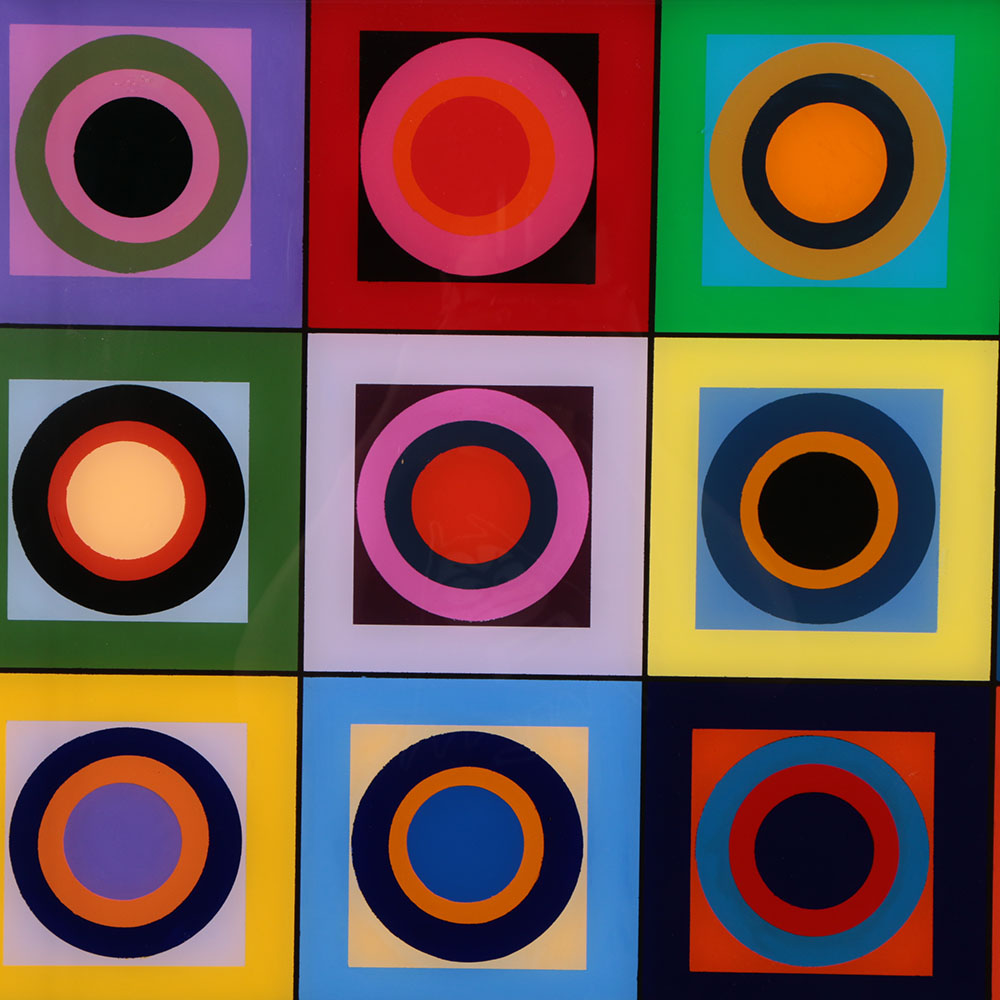 Evelyn L. Liner Reverse Lucite Painting "Kodak Moment"