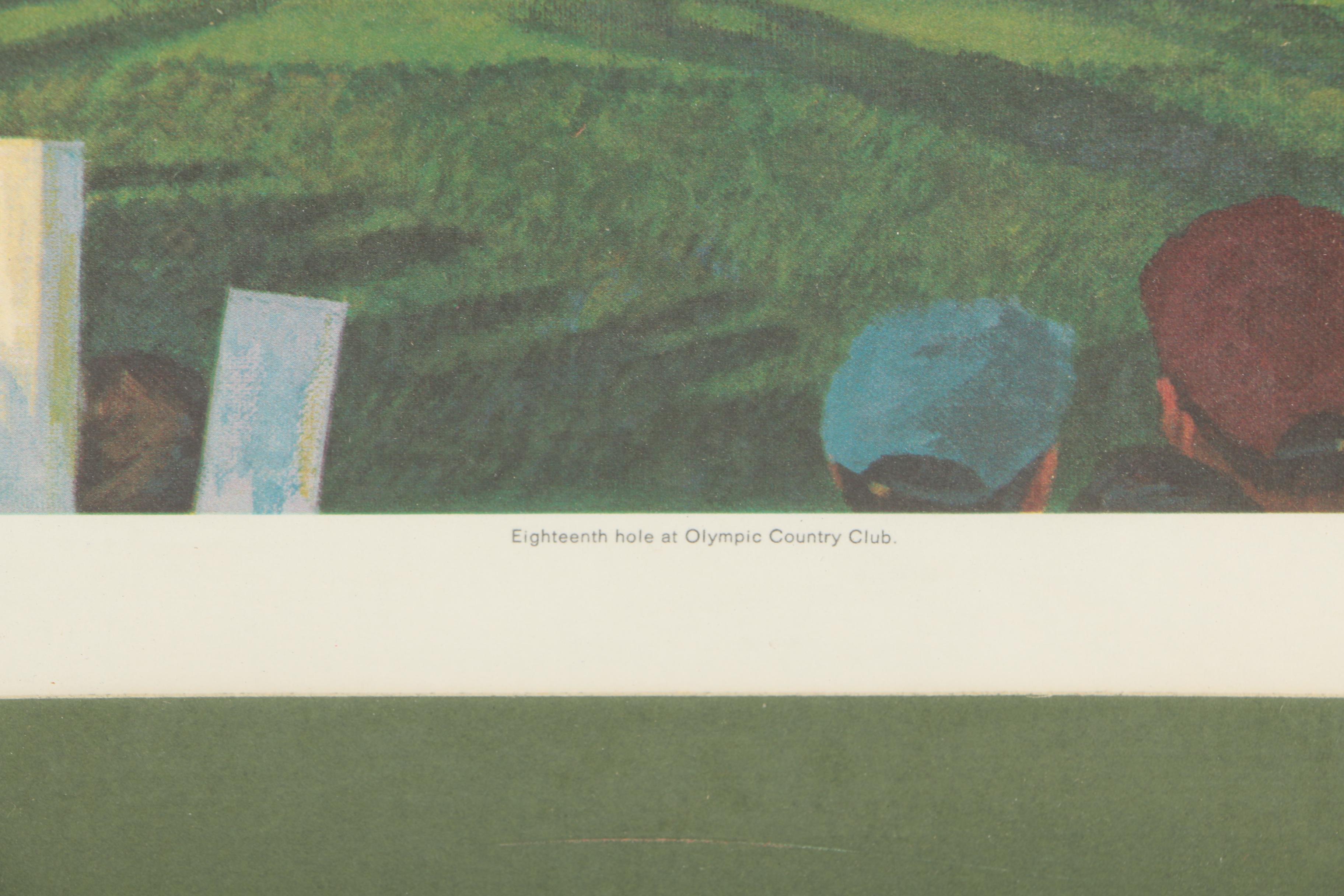 Nick Leaskou Limited Edition Offset Lithograph of a Golfer