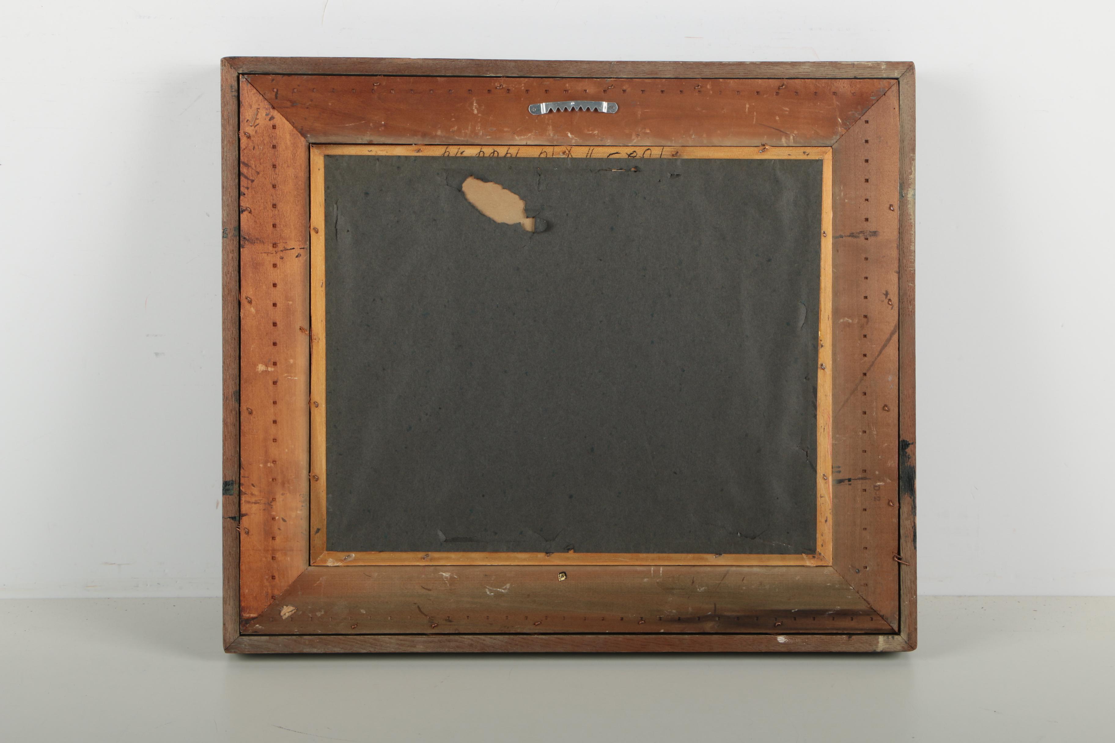 Jay Gee Watercolor Painting on Paper of a Winter Scene