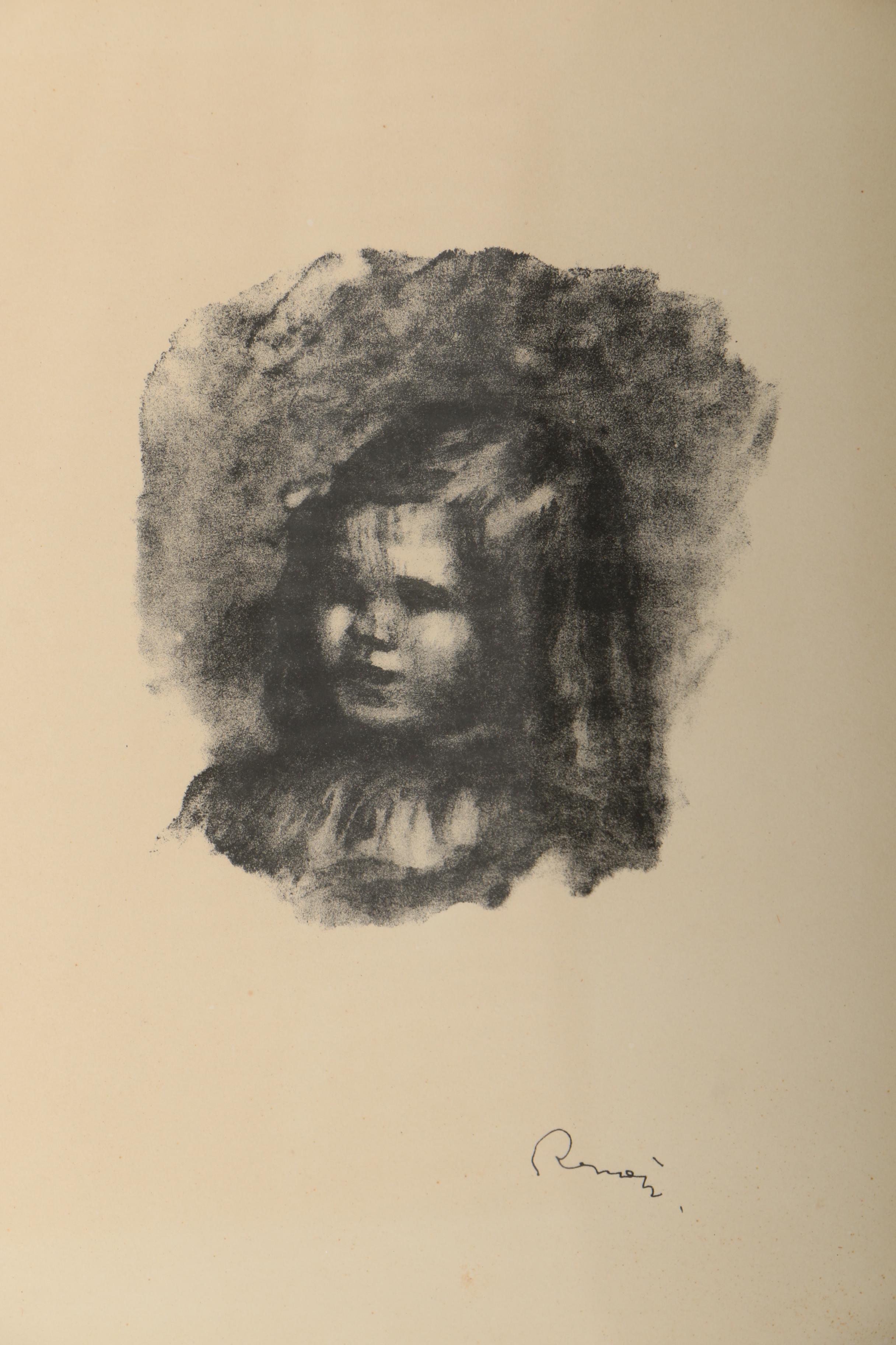 Lithograph After Pierre-Auguste Renoir "Claude Renoir- Tourné à Gauche"
