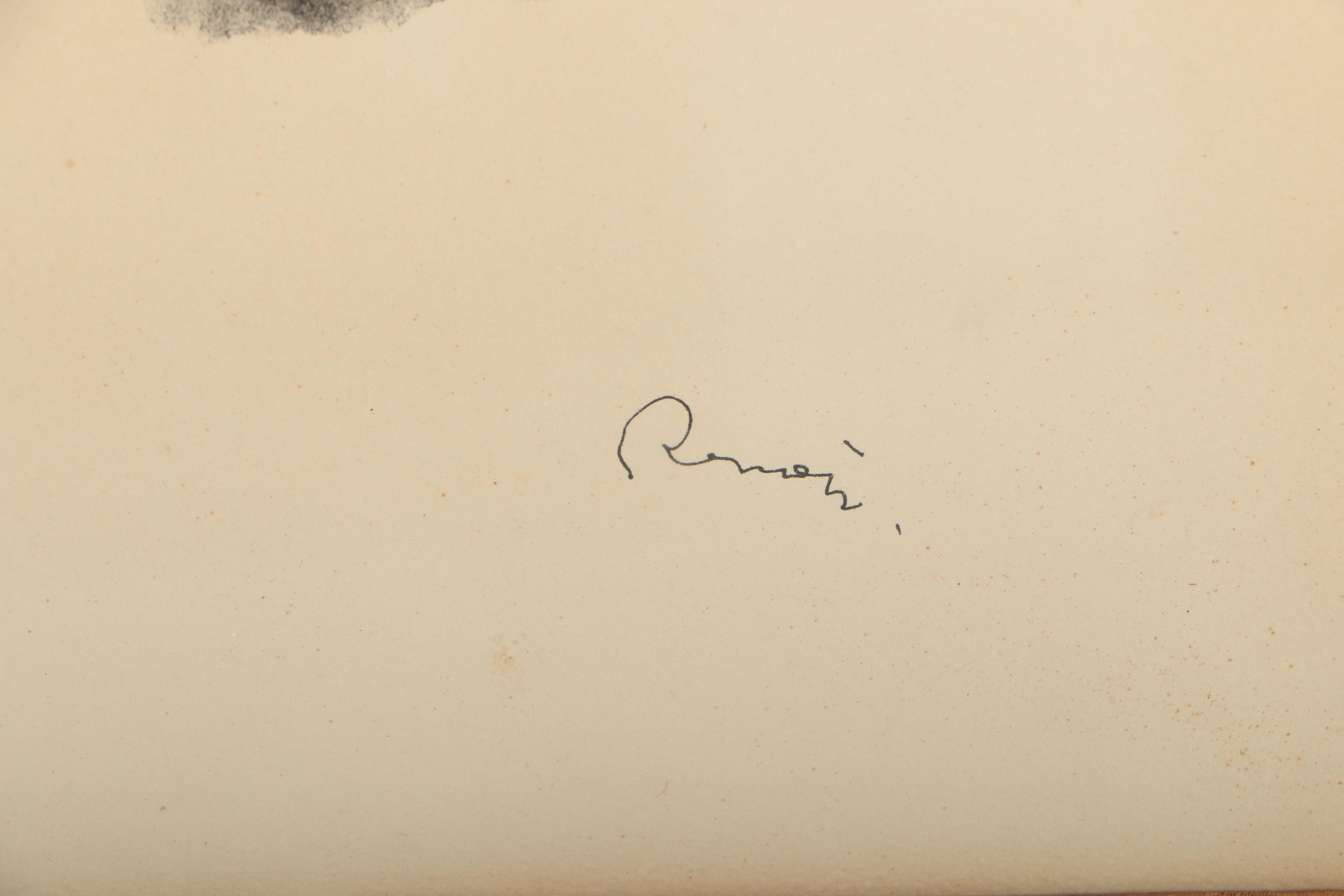 Lithograph After Pierre-Auguste Renoir "Claude Renoir- Tourné à Gauche"