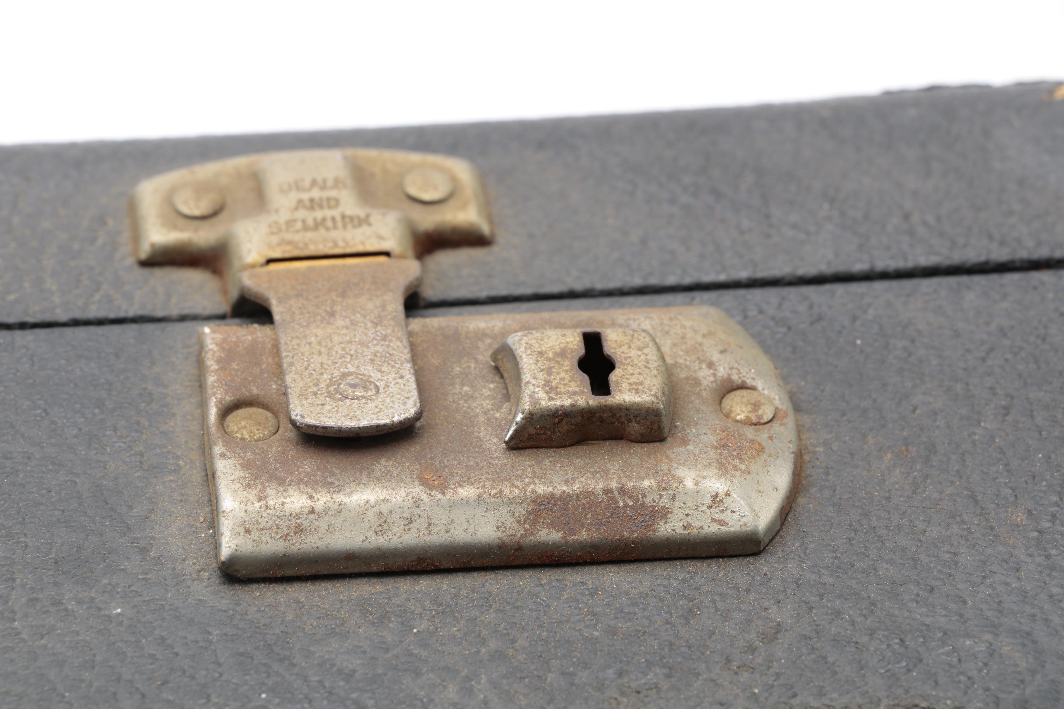 Vintage U. S. Naval Academy Leather Suitcase