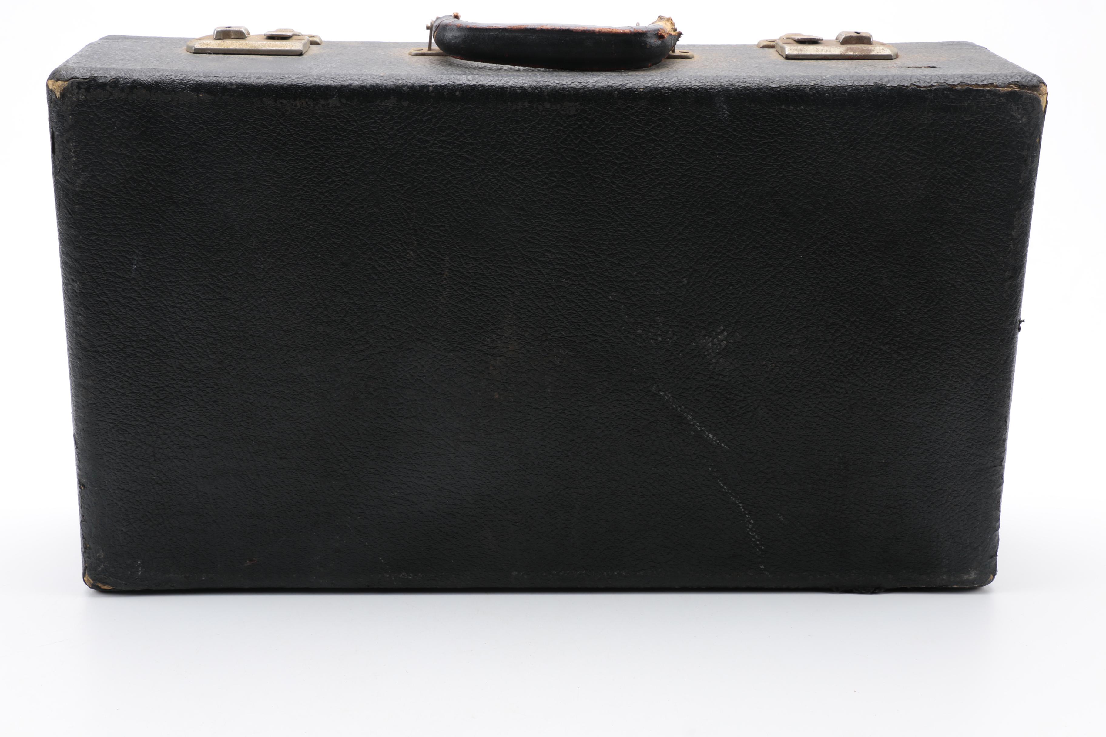 Vintage U. S. Naval Academy Leather Suitcase