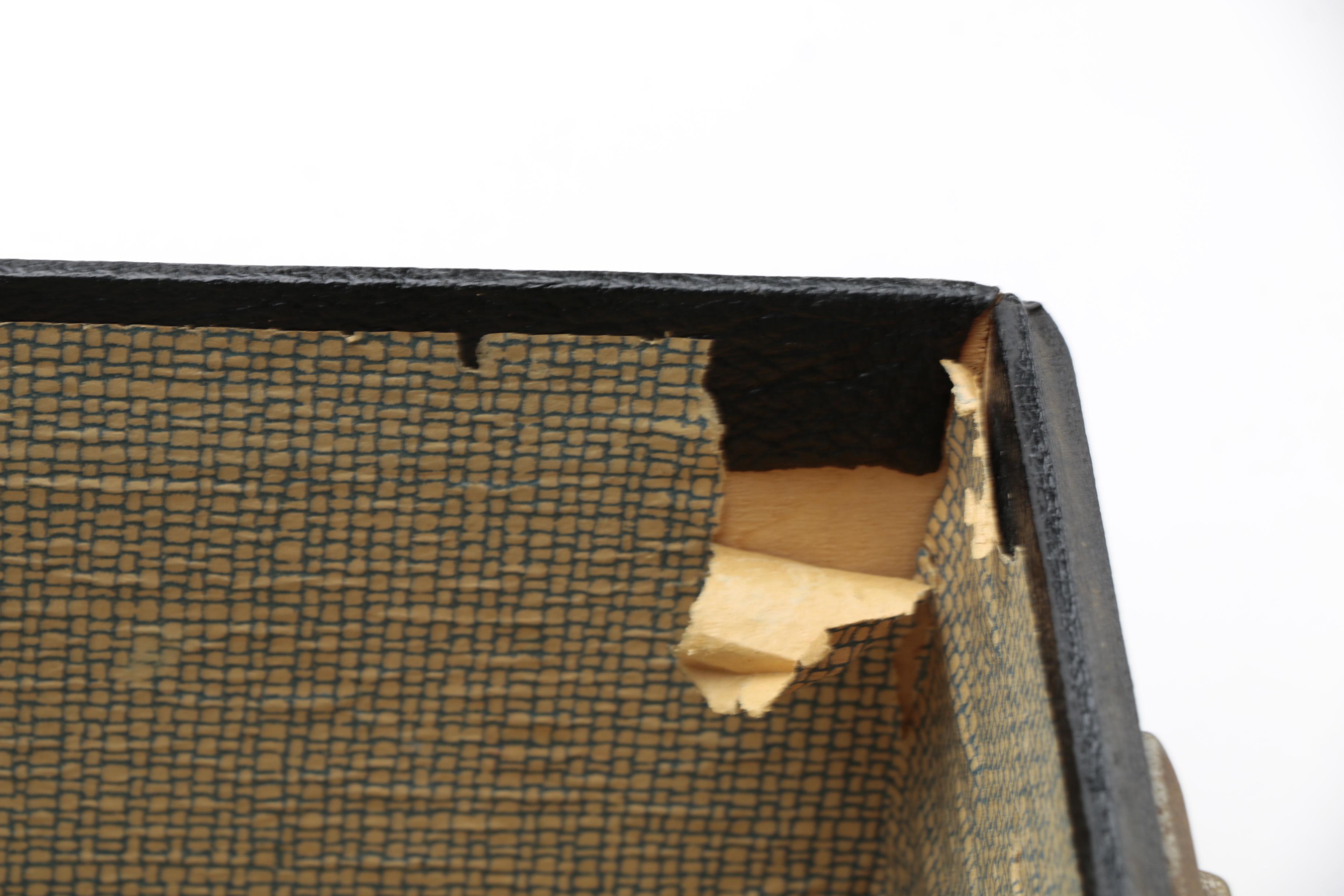 Vintage U. S. Naval Academy Leather Suitcase