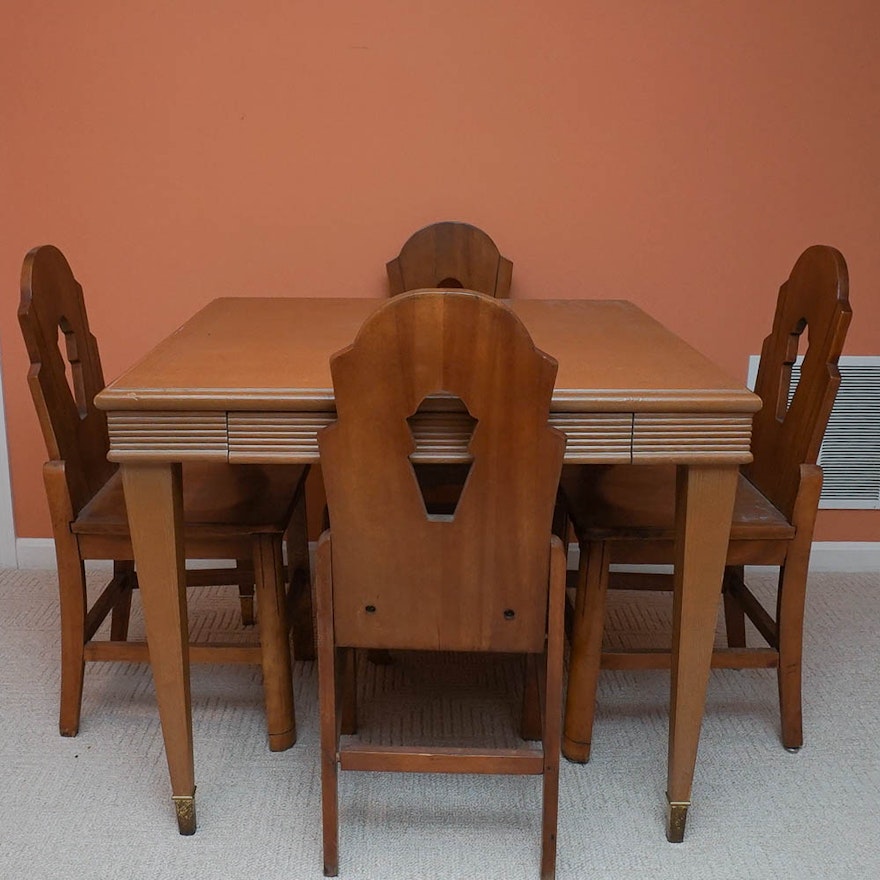 Vintage Game Table and Chairs