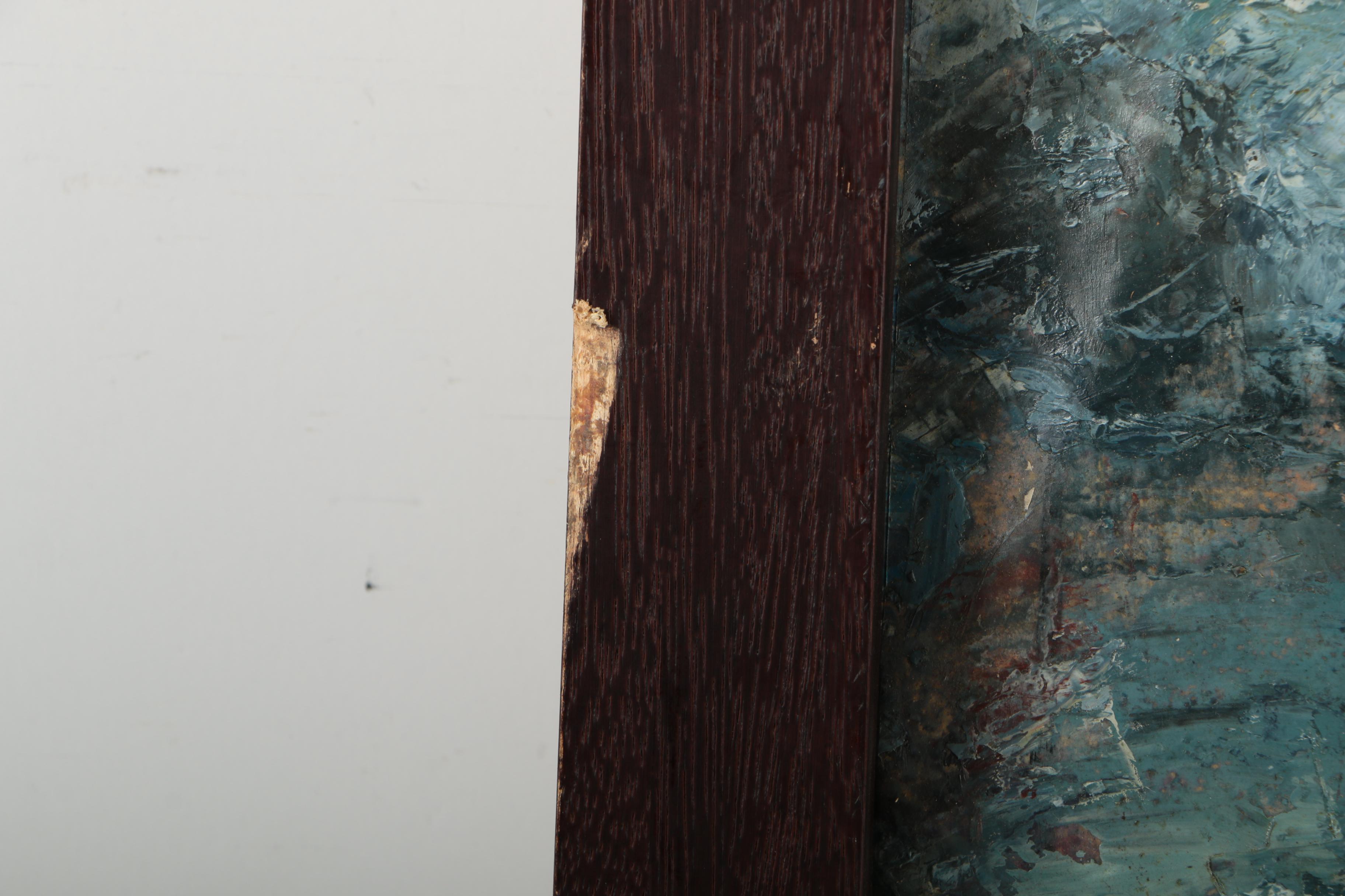 Tim Pryke Oil Painting on Paper "Man With Binoculars"