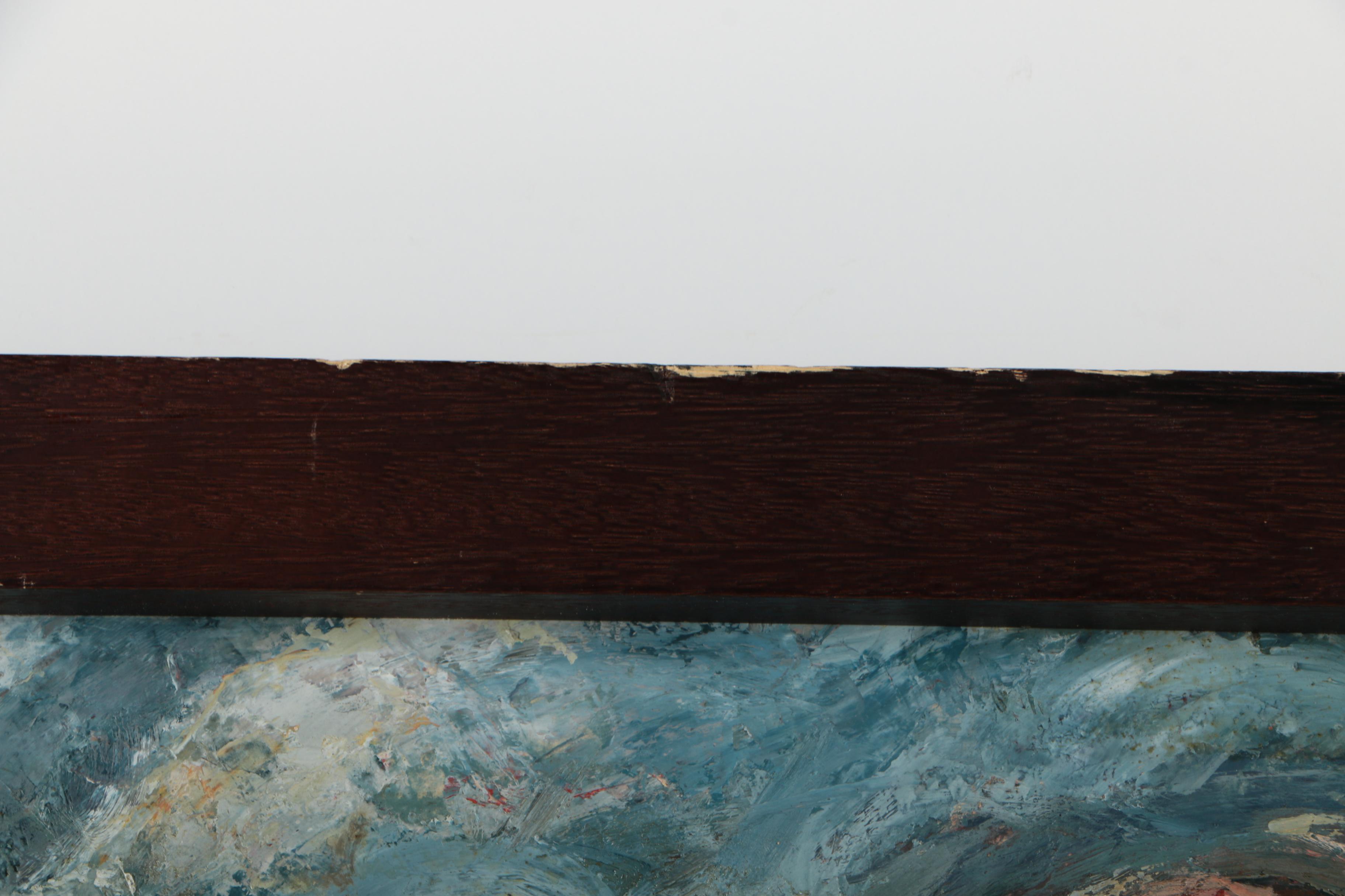 Tim Pryke Oil Painting on Paper "Man With Binoculars"