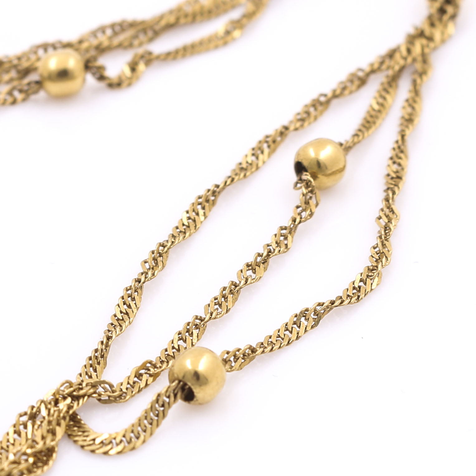 Milor 18K Yellow Gold Multi-Strand Station Bracelet