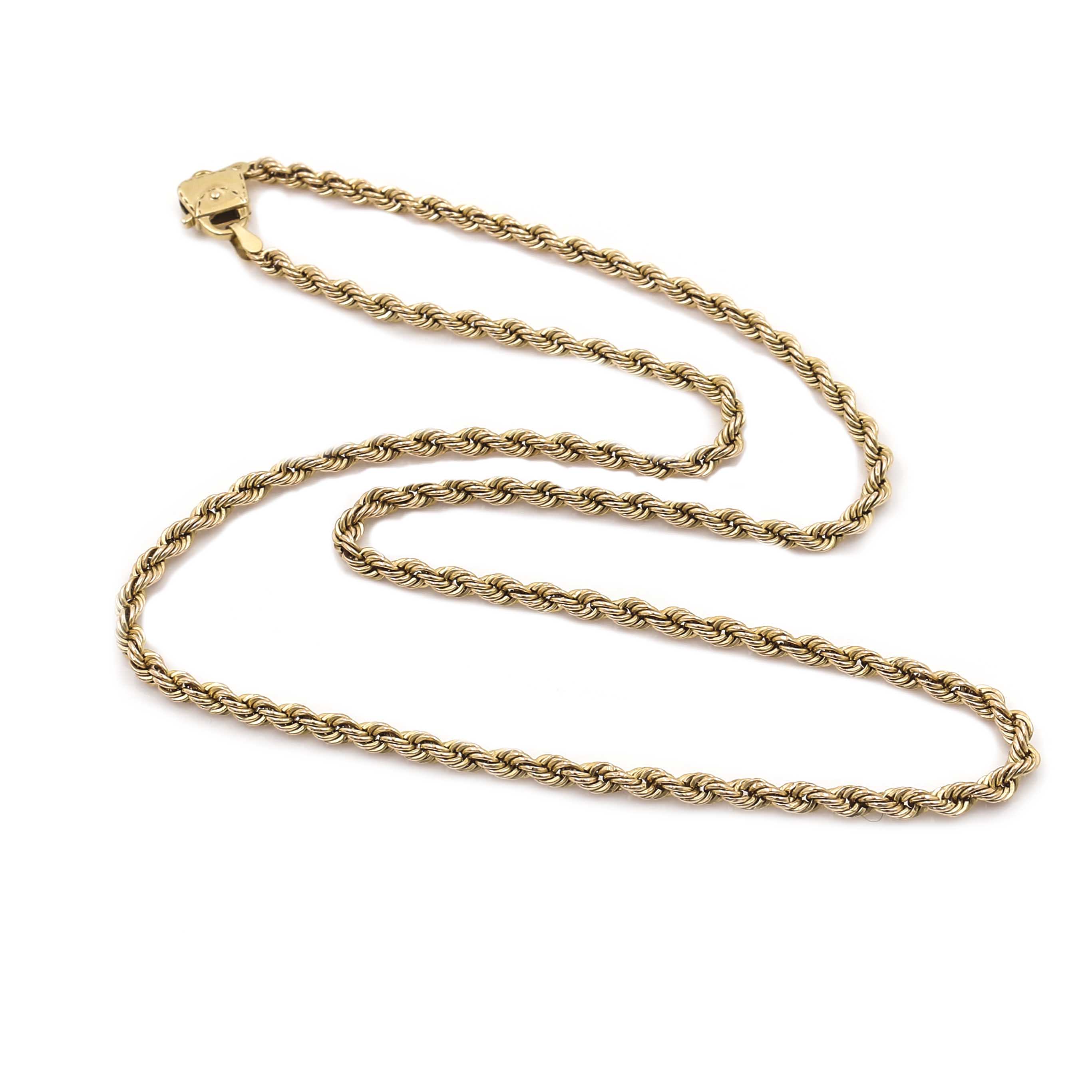 Milor 14K Yellow Gold Rope Chain Necklace