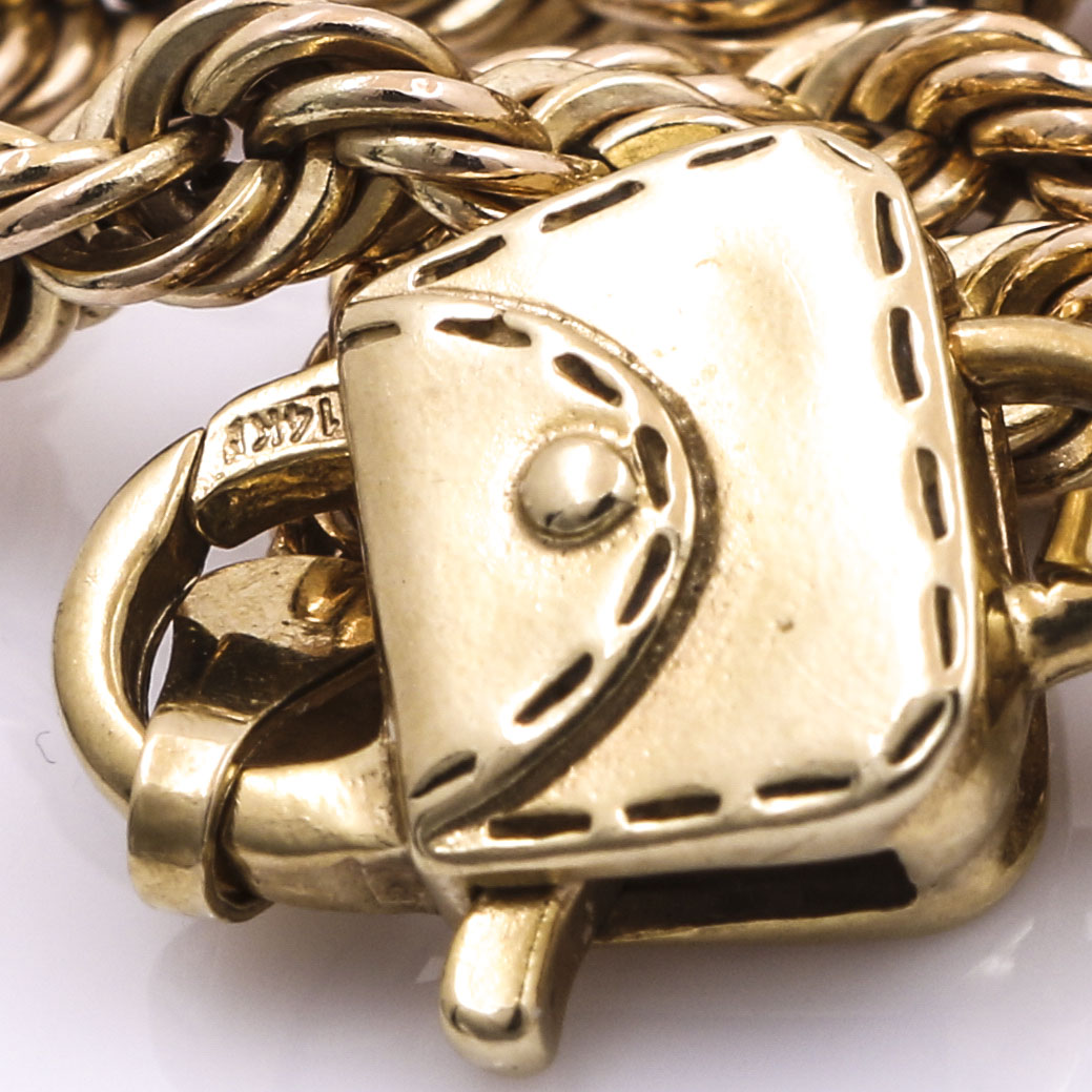 Milor 14K Yellow Gold Rope Chain Necklace