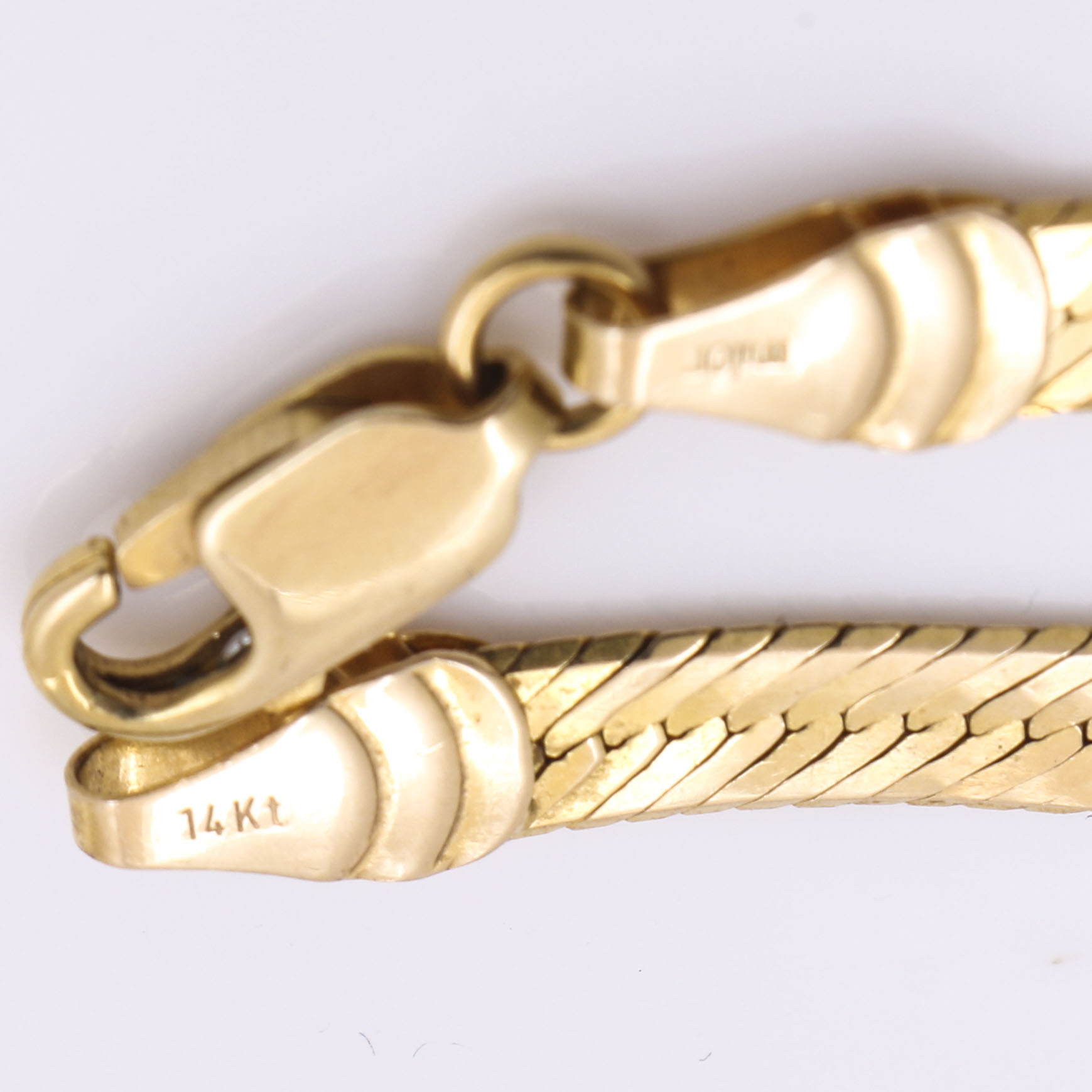 Milor 14K Yellow Gold Herringbone Chain Necklace