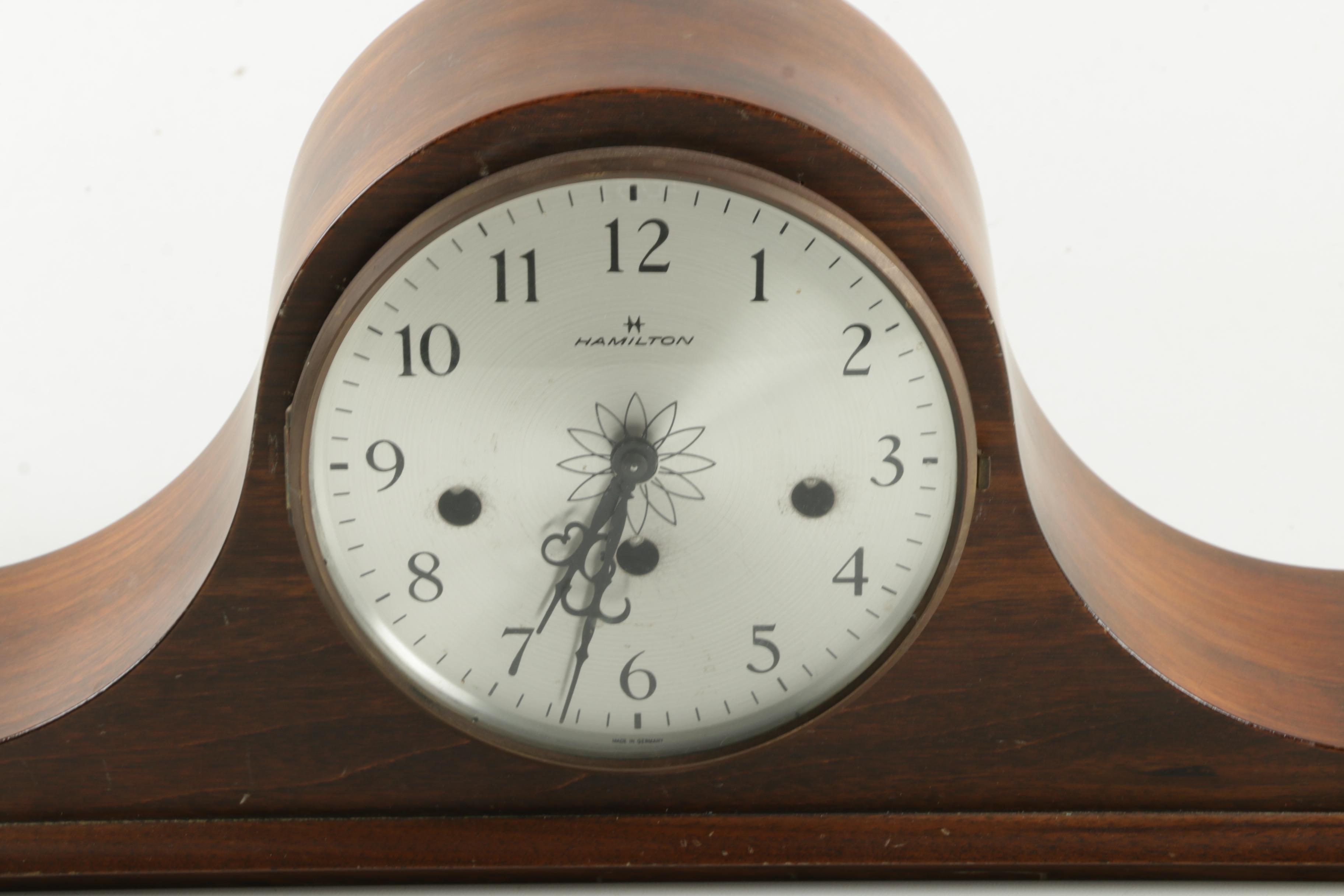 Vintage Hamilton Wood Mantel Clock