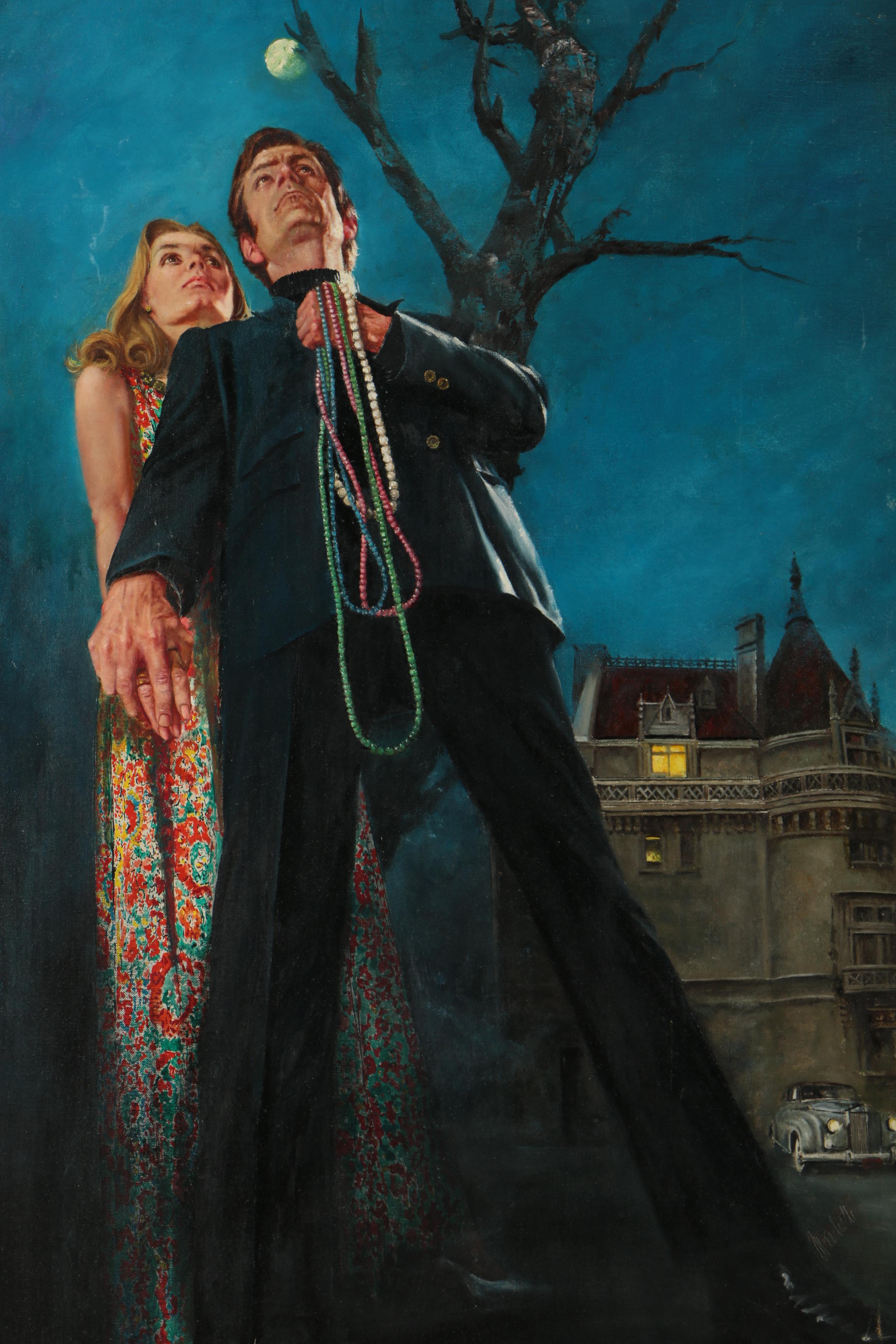 Lou Marchetti Oil Painting of a Mysterious Couple
