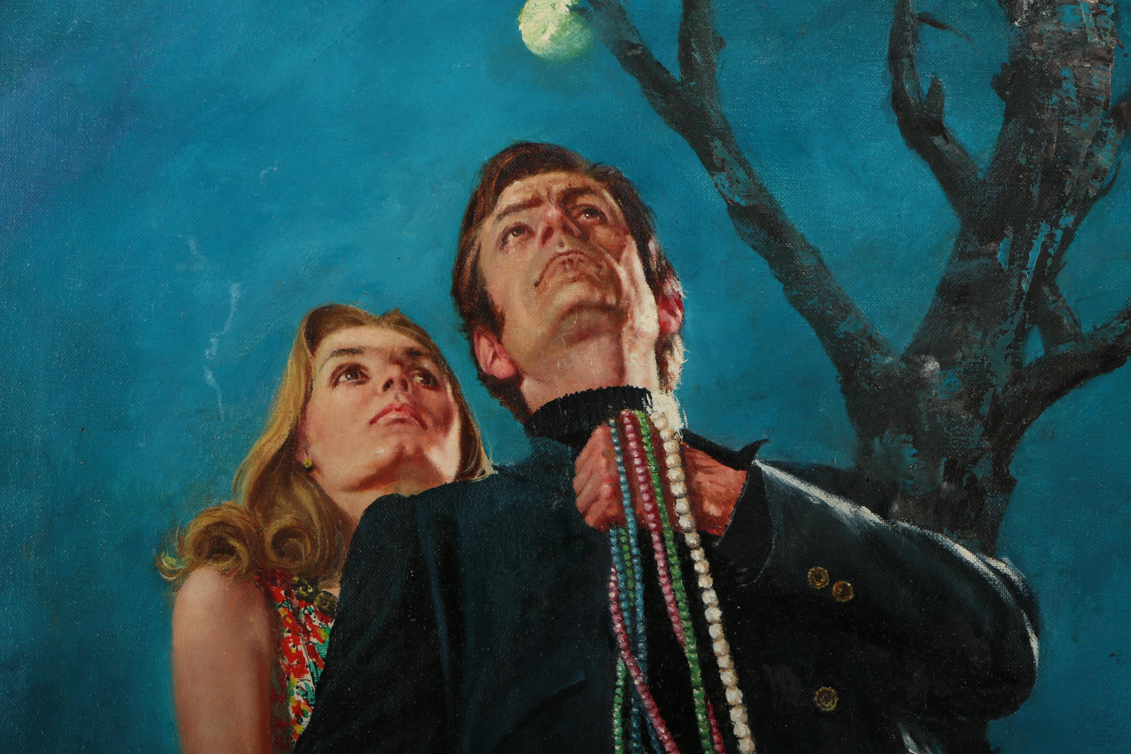 Lou Marchetti Oil Painting of a Mysterious Couple