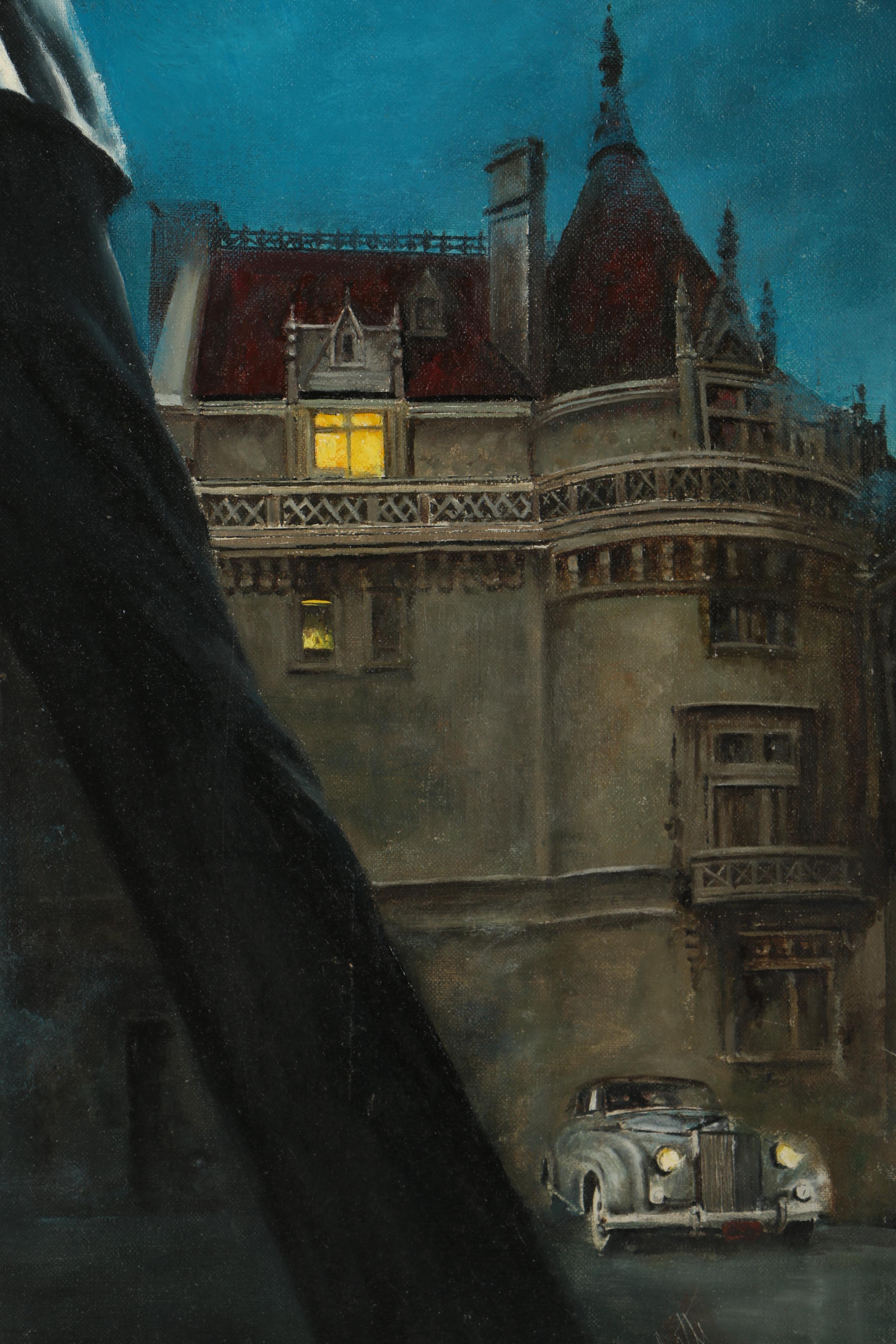 Lou Marchetti Oil Painting of a Mysterious Couple