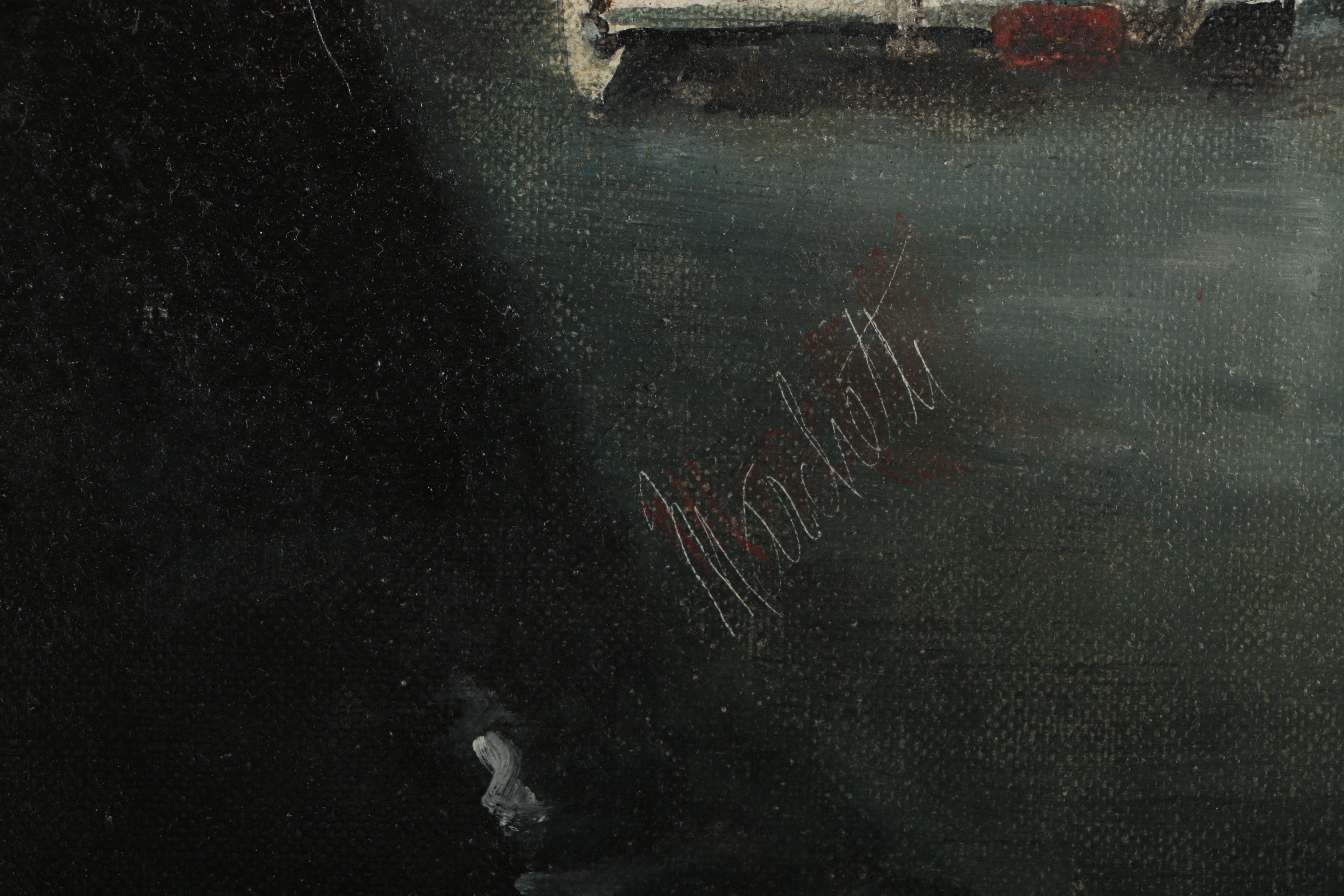 Lou Marchetti Oil Painting of a Mysterious Couple