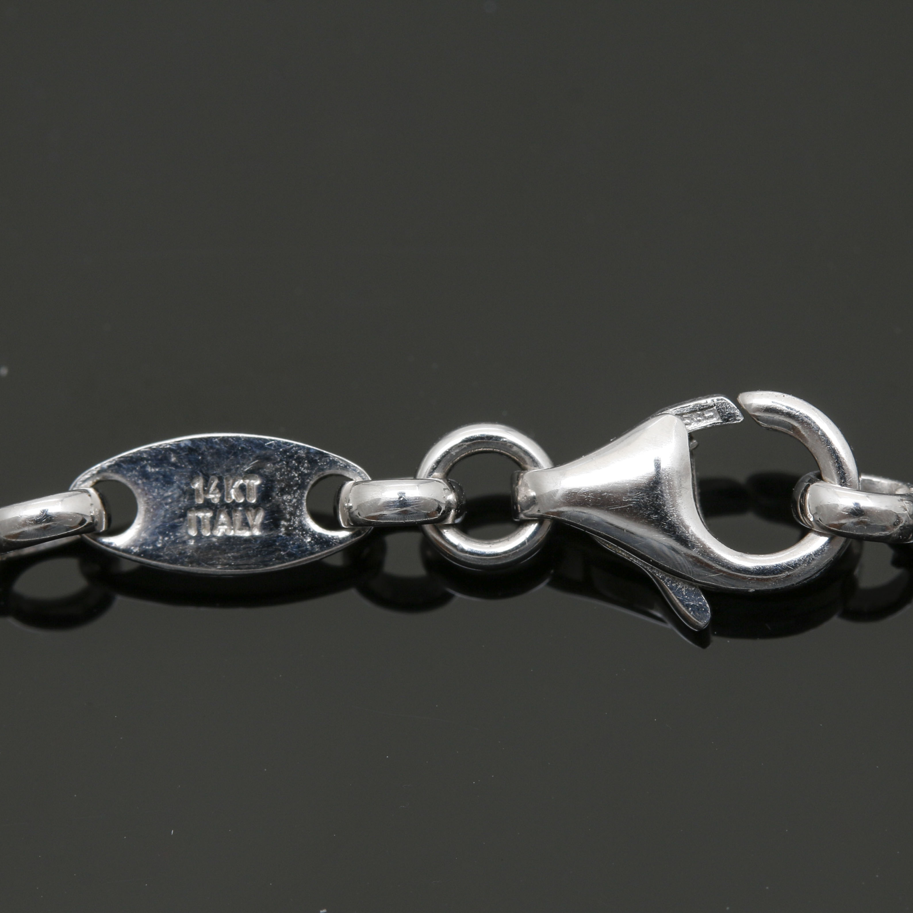 14K White Gold Cultured Pearl Bracelet