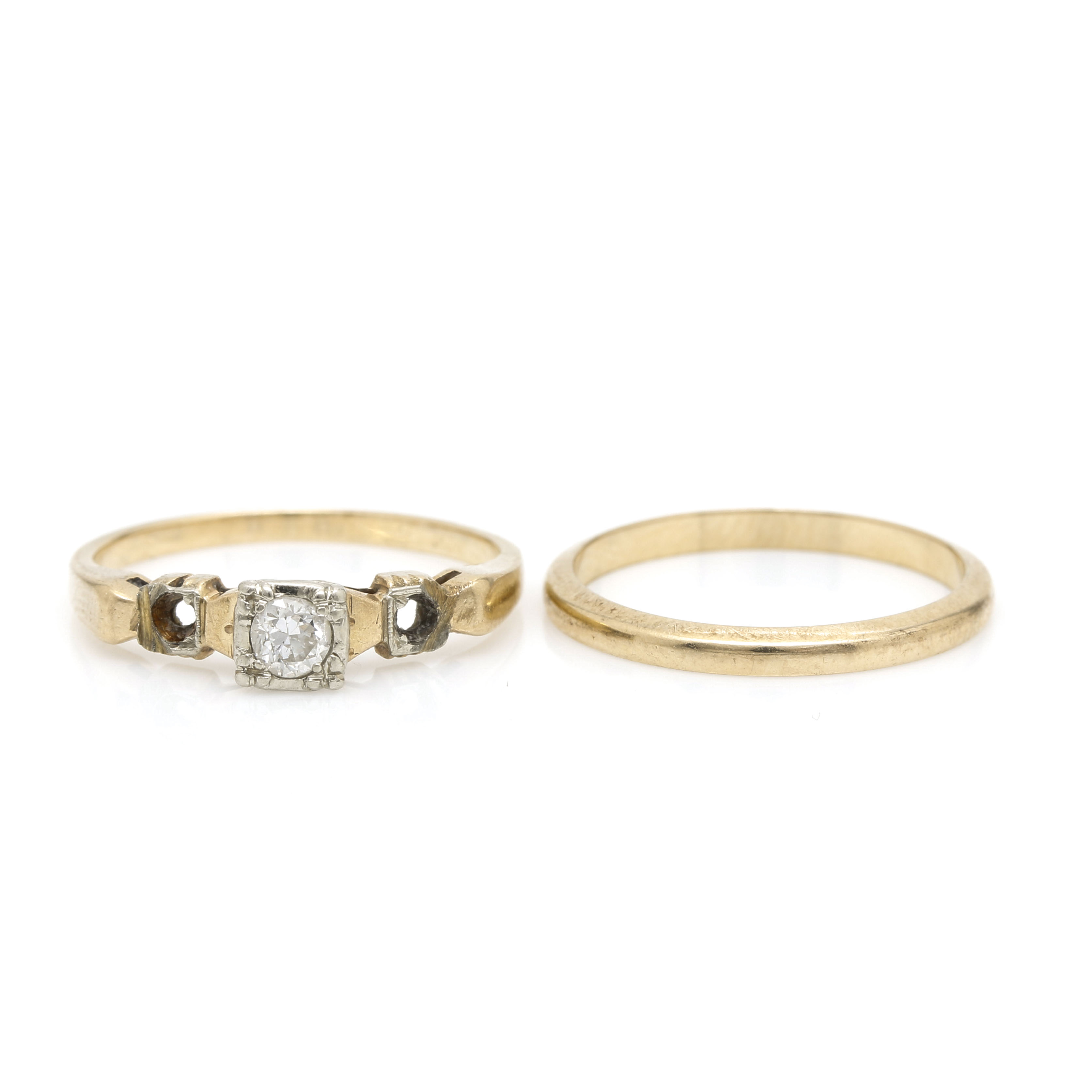 14K Two Tone Gold Diamond Ring Selection