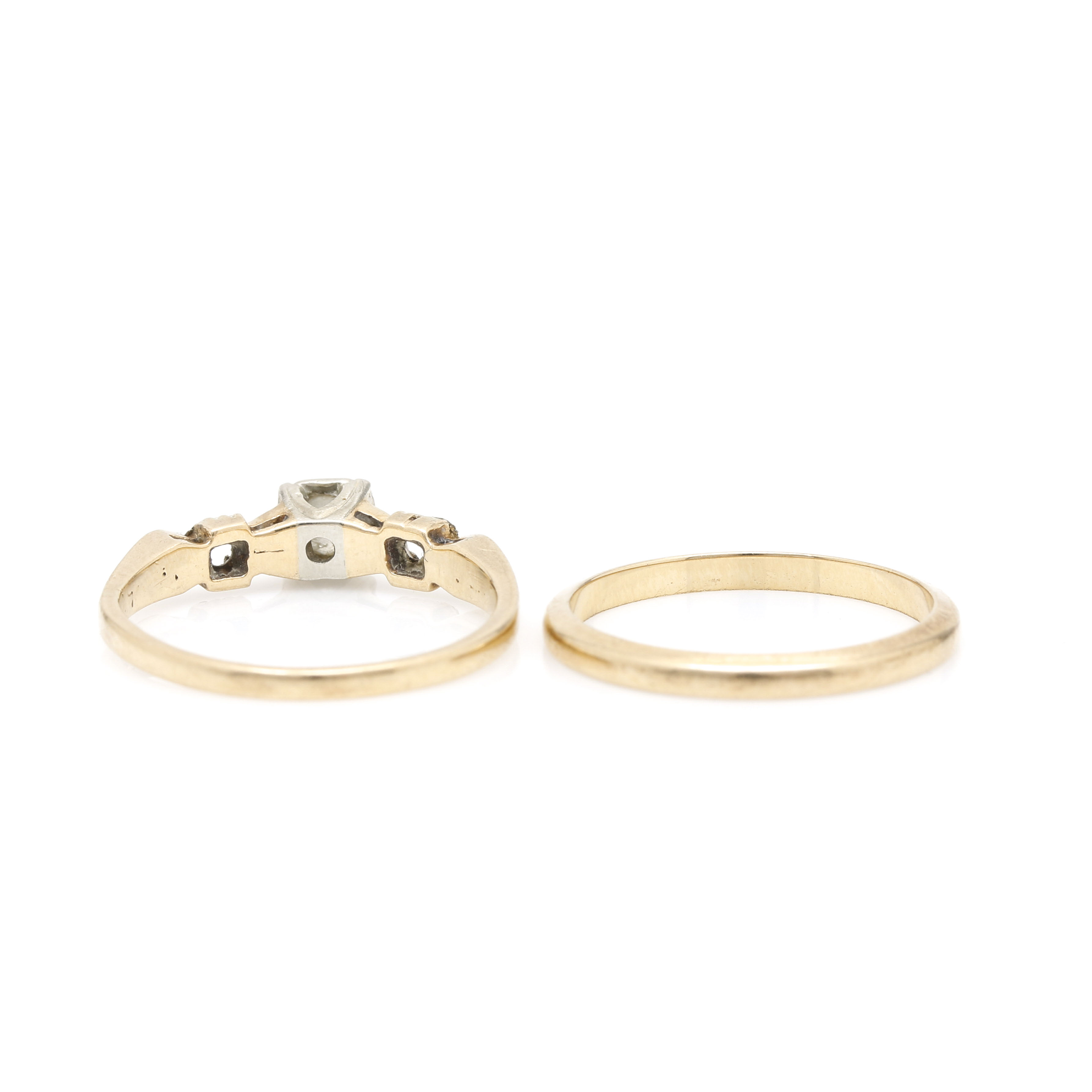 14K Two Tone Gold Diamond Ring Selection