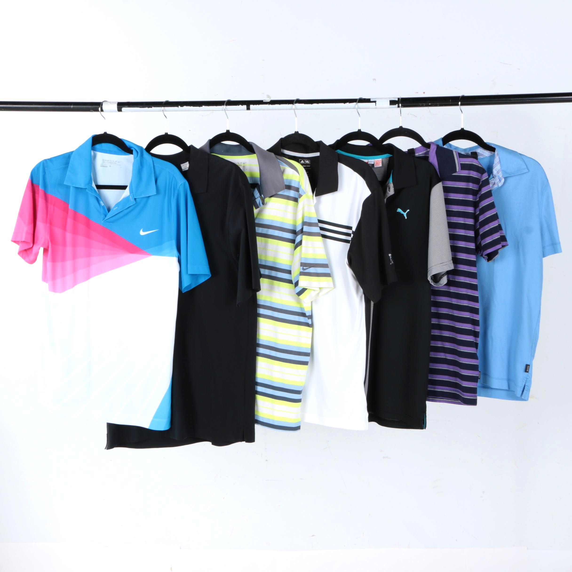Assorted Men's Polo Shirts Including Puma and Nike