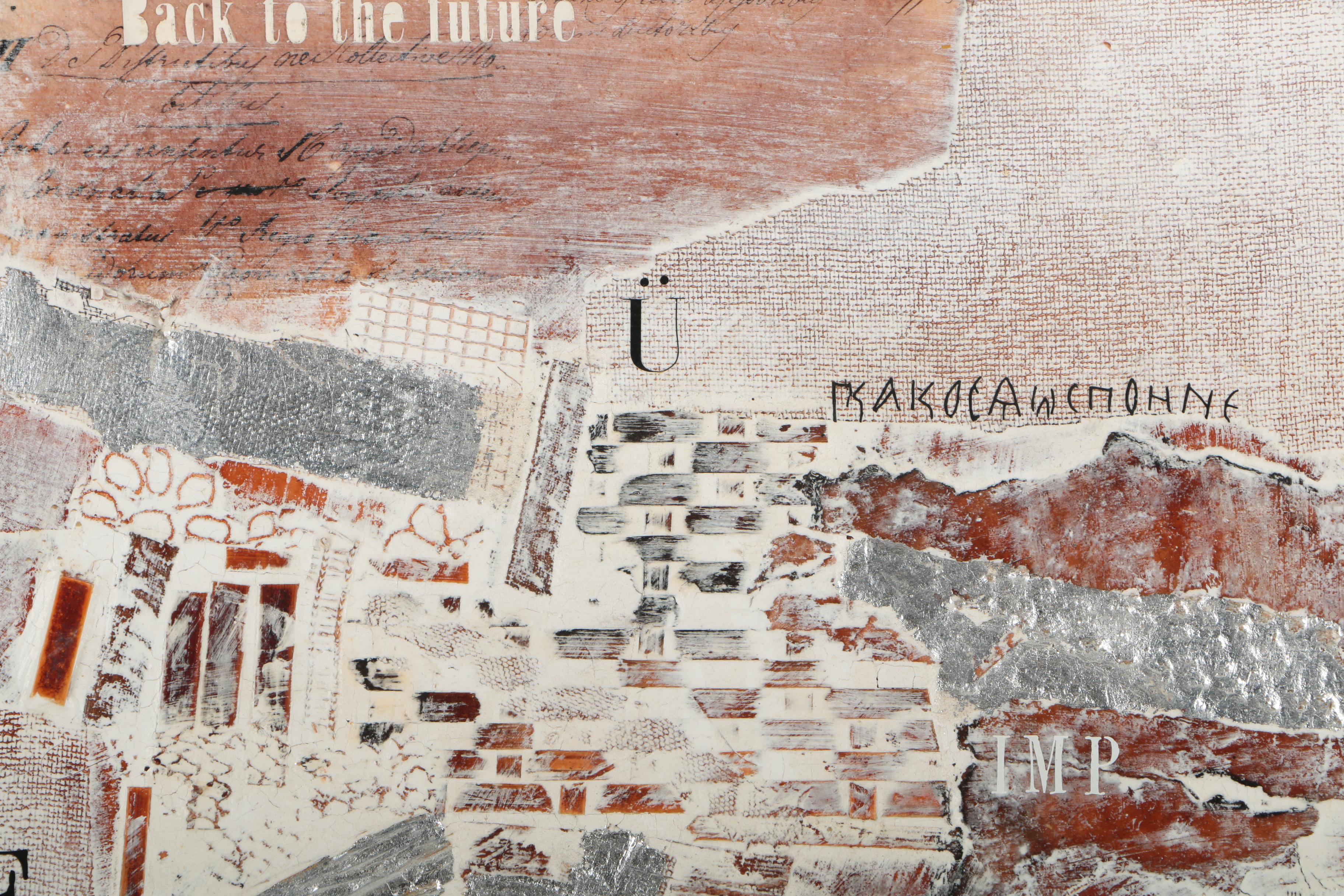 Ajtai Tamás Mixed Media Collage "Non Profit Te'zis"