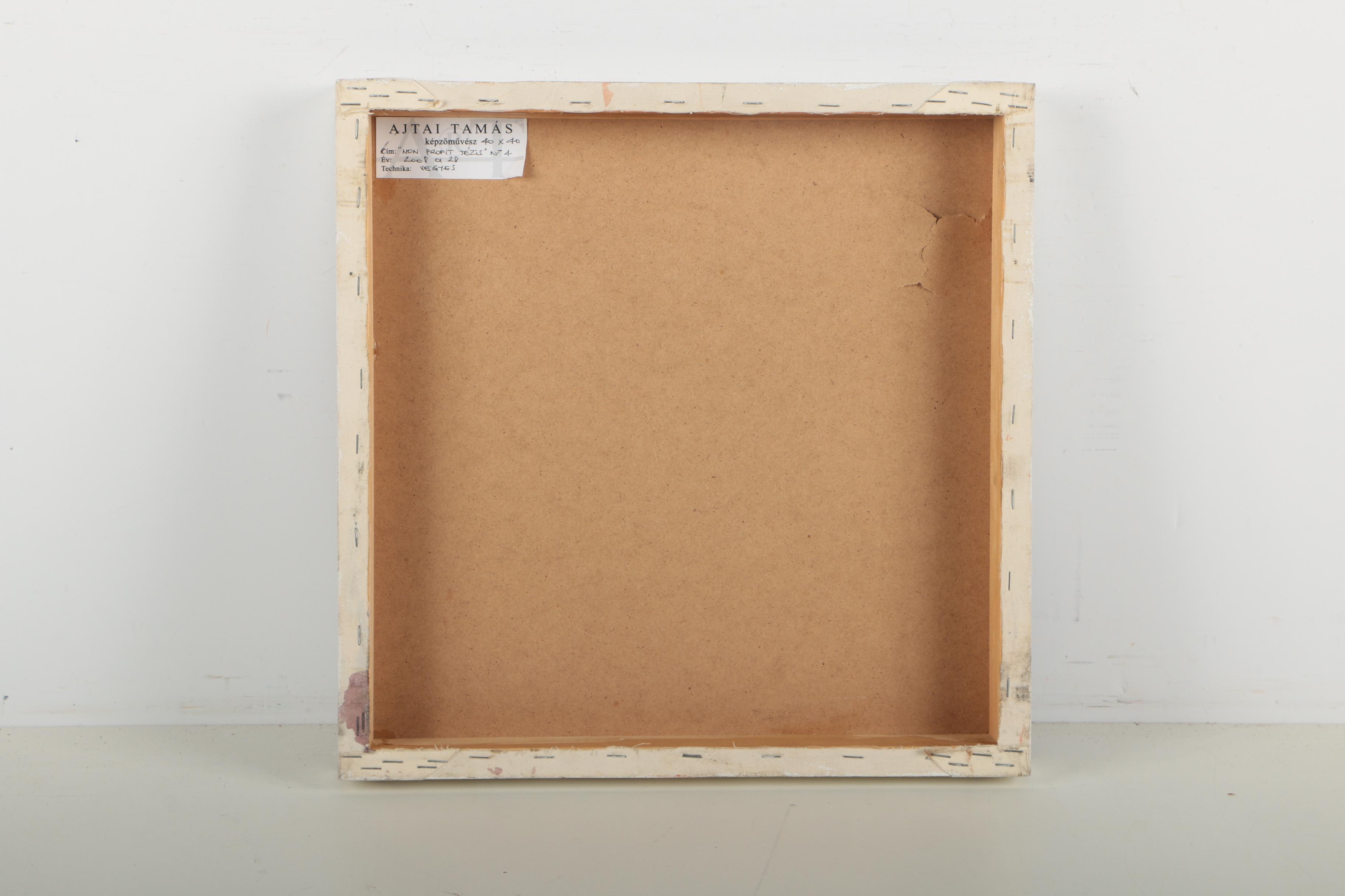 Ajtai Tamás Mixed Media Collage "Non Profit Te'zis"