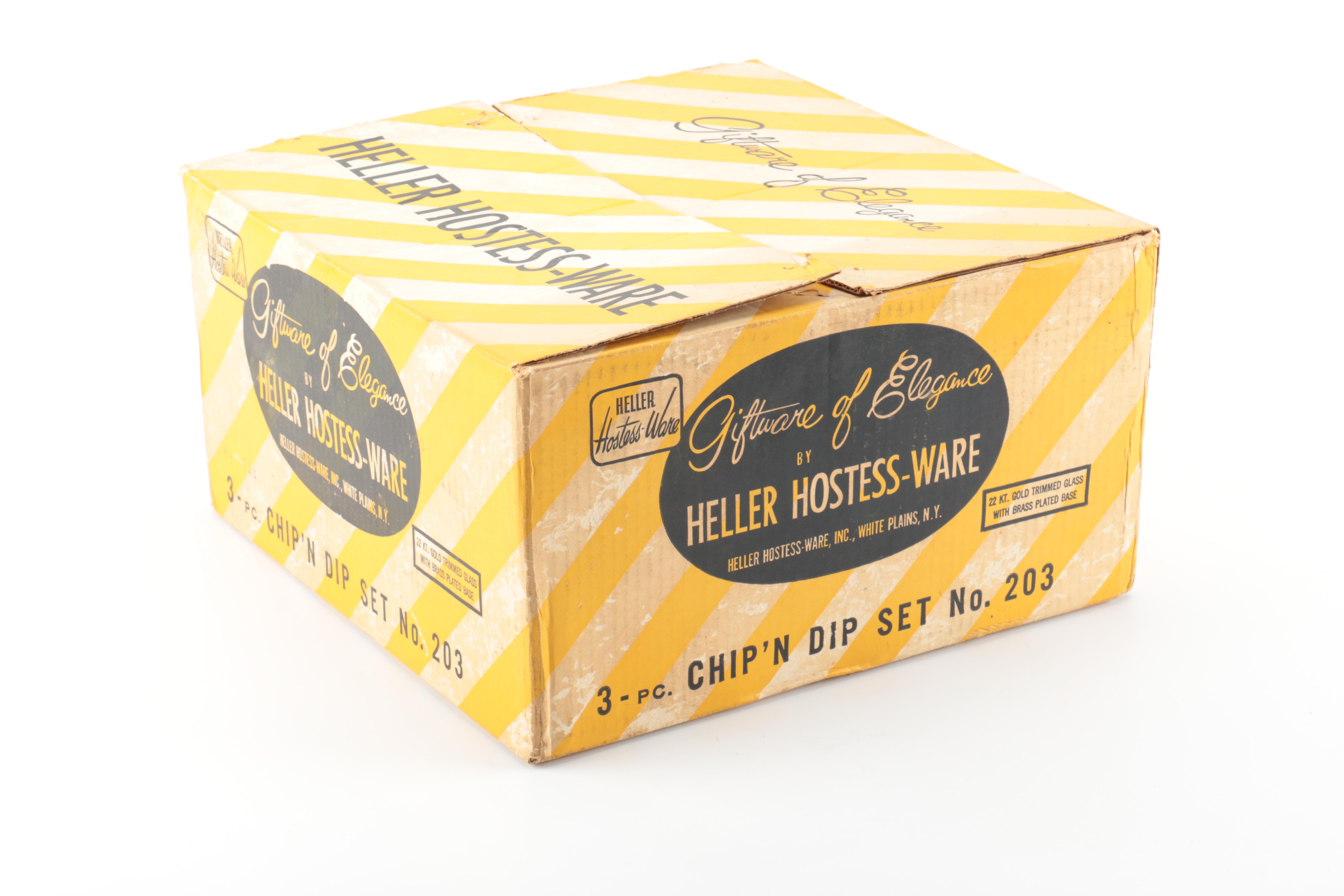 Mid Century Modern "Heller Hostess-Ware Chip'N Dip Set"