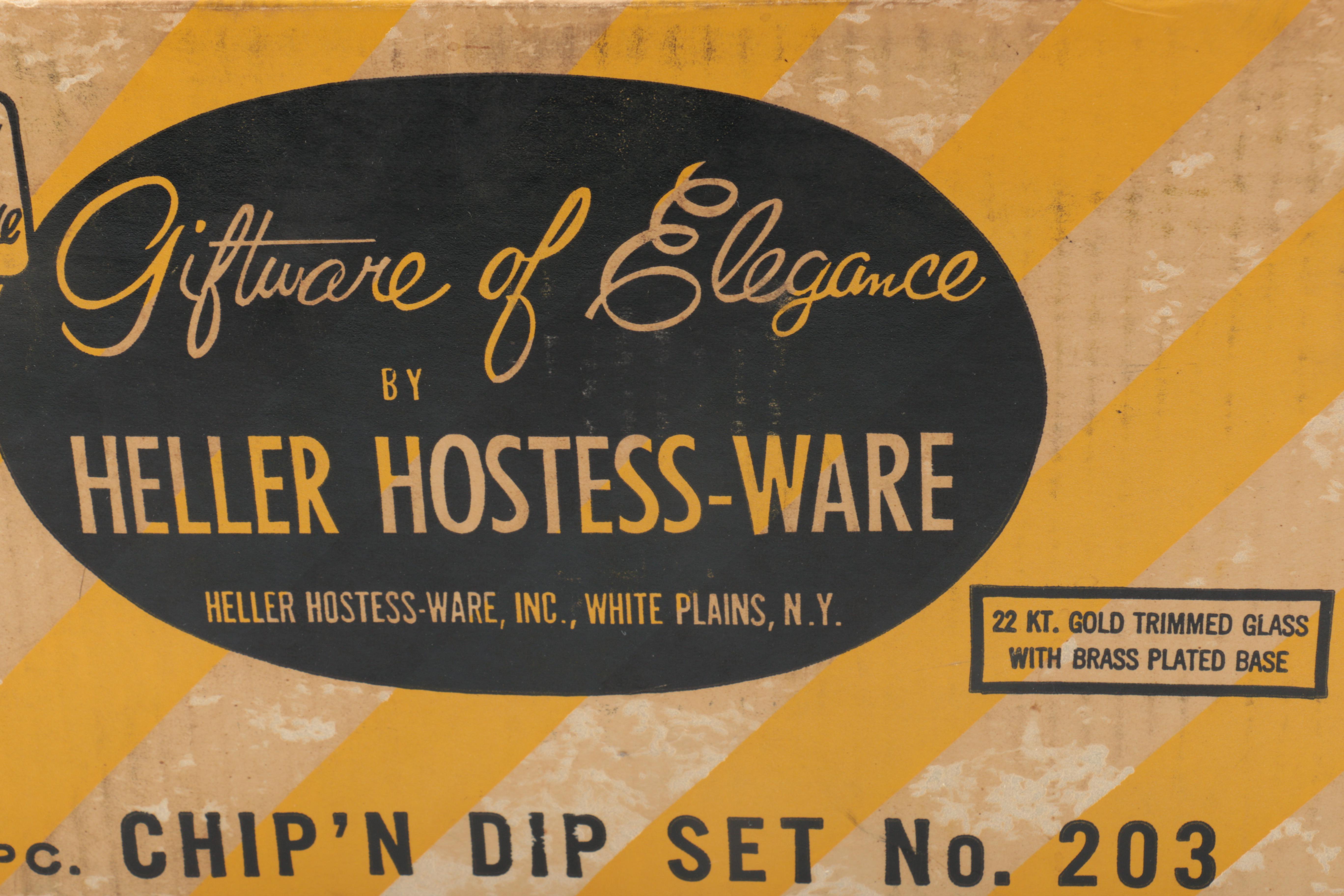 Mid Century Modern "Heller Hostess-Ware Chip'N Dip Set"