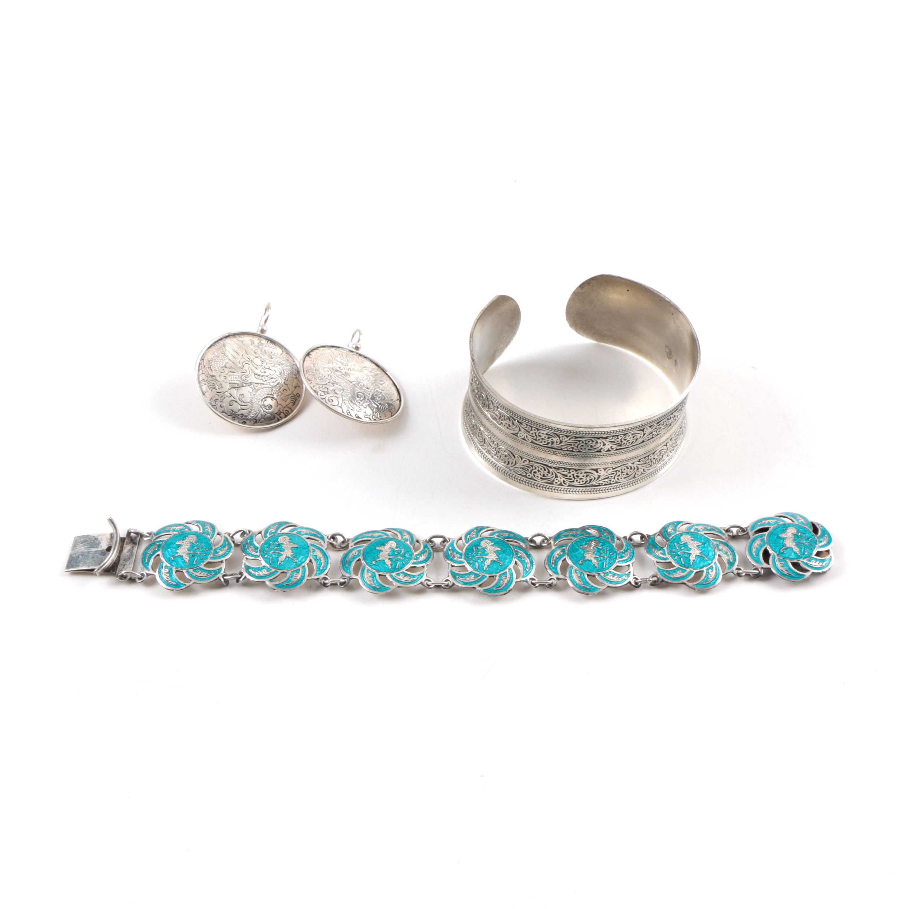 Sterling Silver Asian Inspired Jewelry Including Silpada