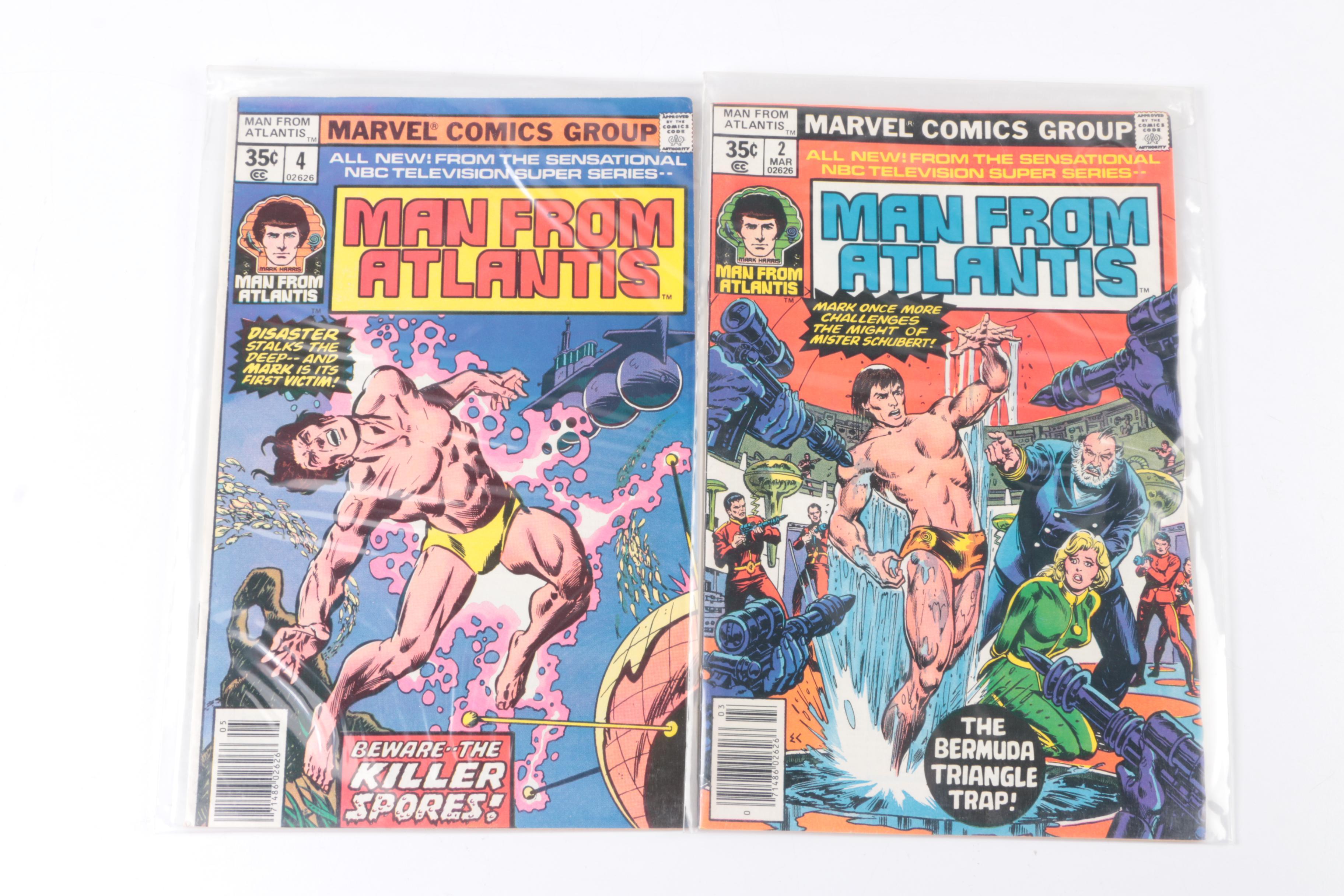 Marvel Bronze Age Comics Featuring "Man from Atlantis" and "Secret Wars"