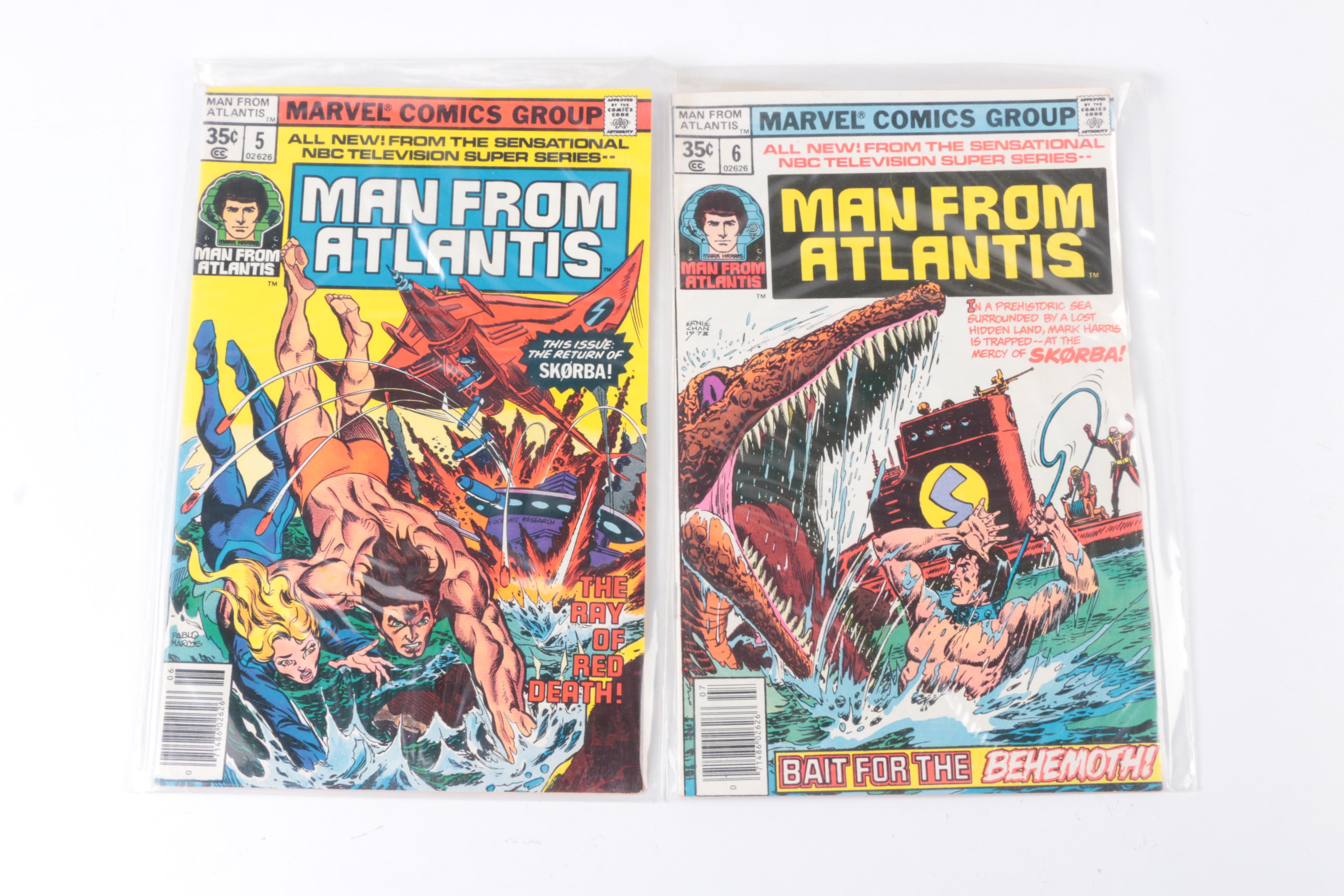 Marvel Bronze Age Comics Featuring "Man from Atlantis" and "Secret Wars"