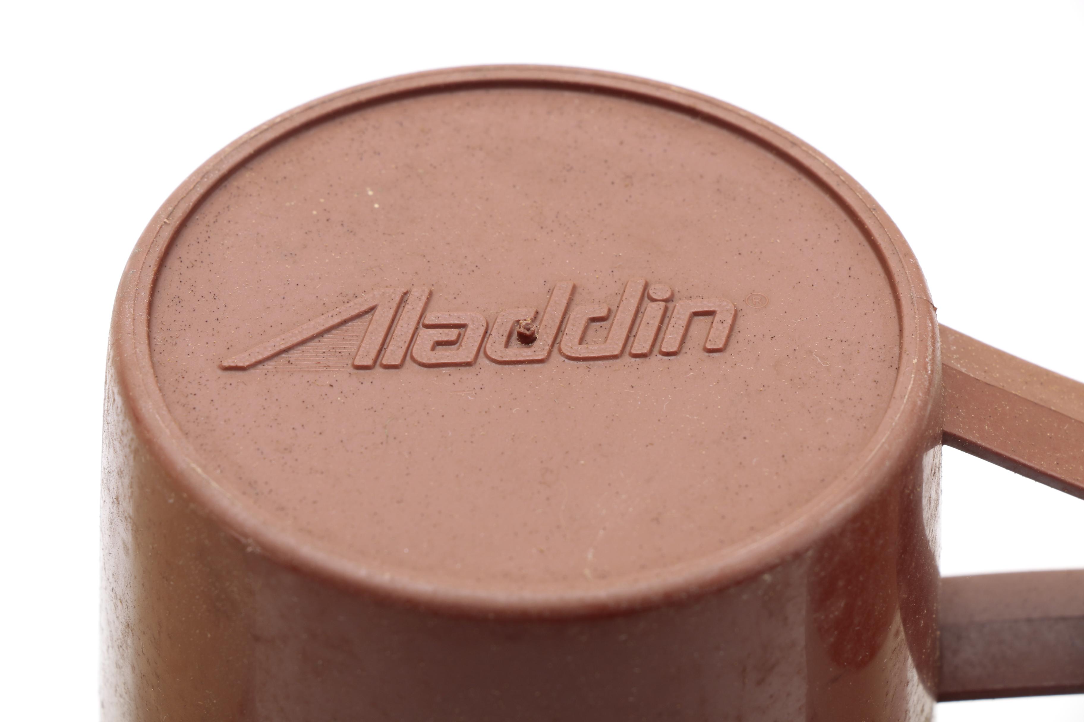 Vintage Metal Yellow Lunch Boxes and Aladdin Thermoses