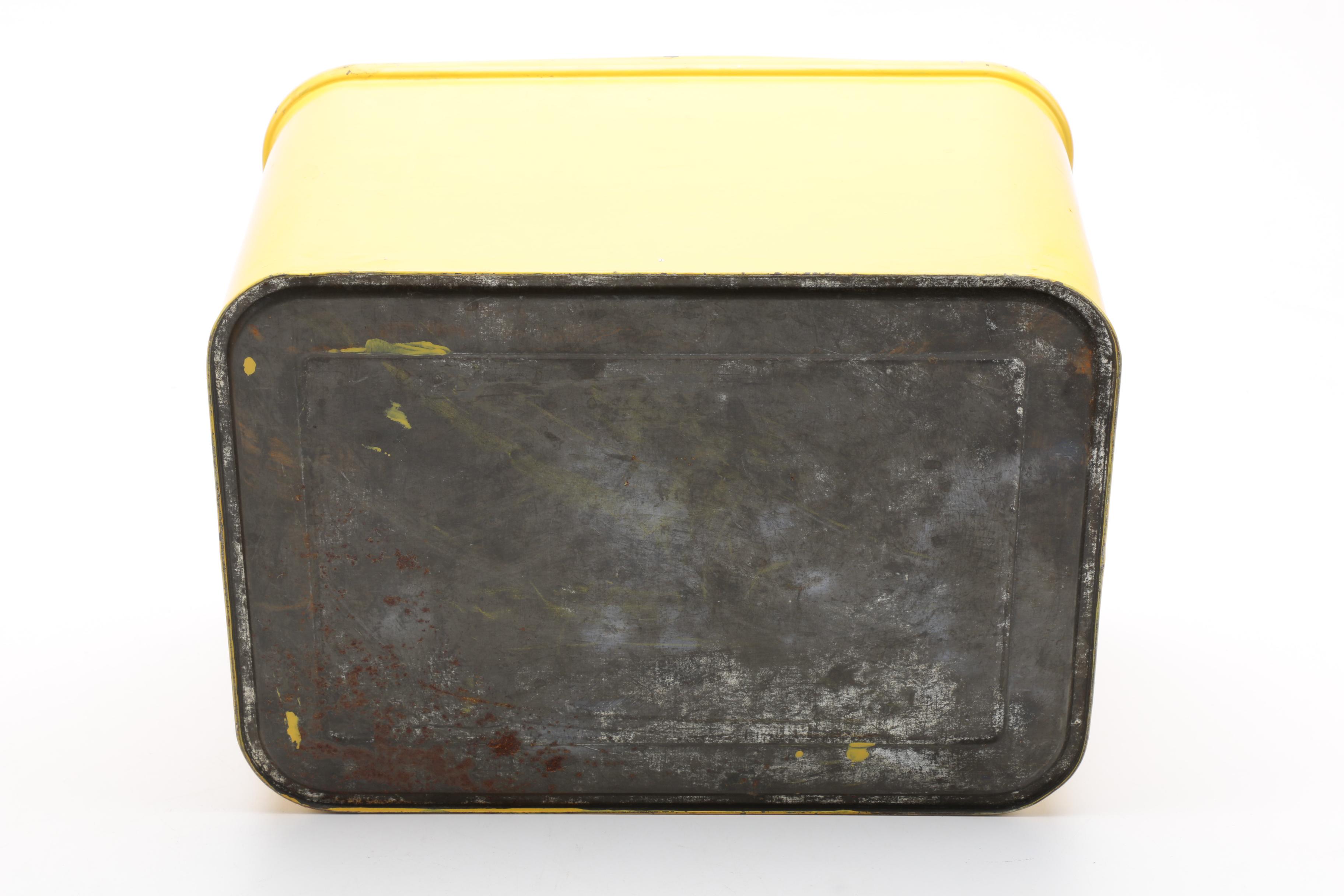 Vintage Metal Yellow Lunch Boxes and Aladdin Thermoses