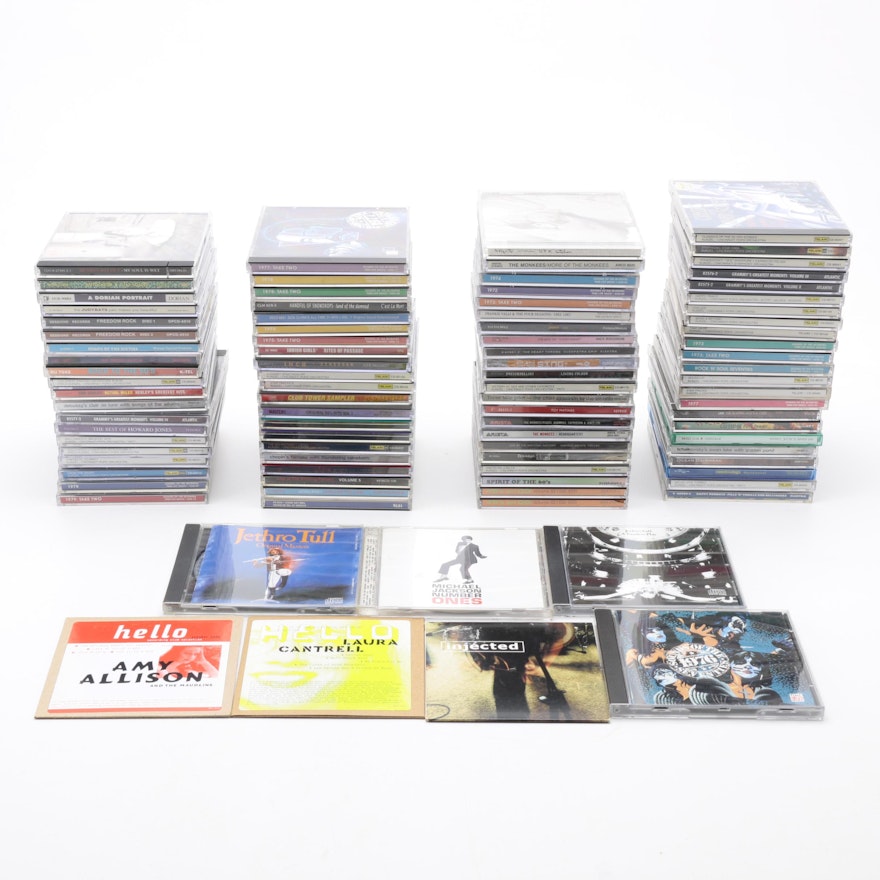 Large Assortment of CDs, including Elton John, Pink Floyd, and 24K Gold CDs