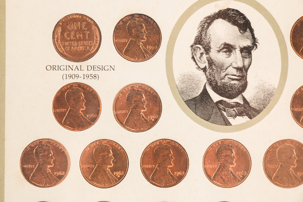 Pair of Framed Lincoln Memorial Cents