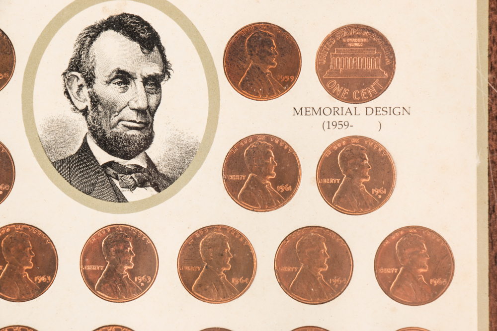 Pair of Framed Lincoln Memorial Cents