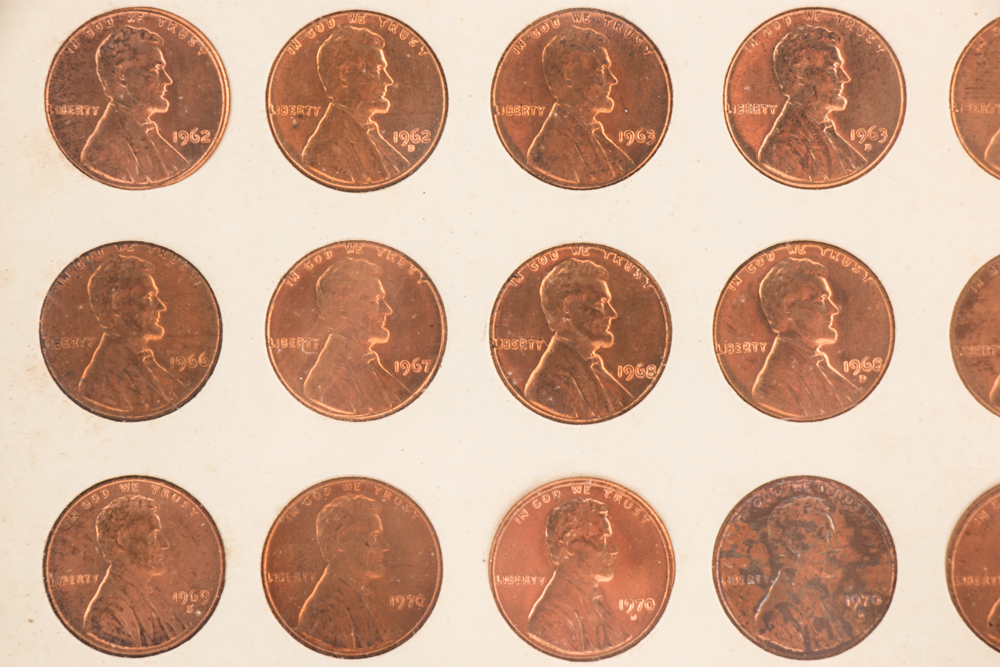 Pair of Framed Lincoln Memorial Cents