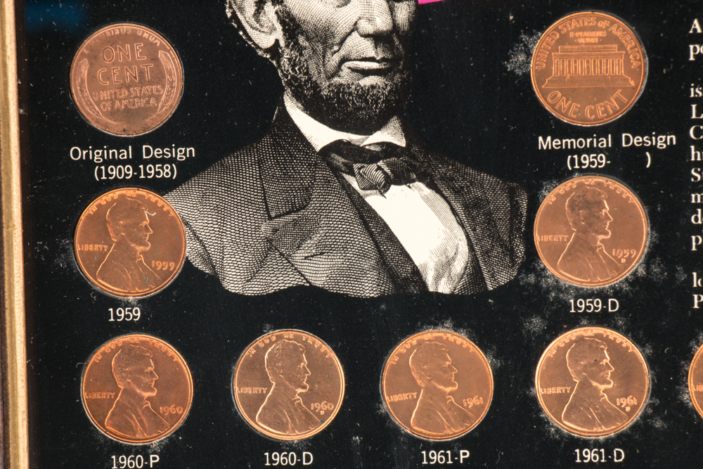 Pair of Framed Lincoln Memorial Cents