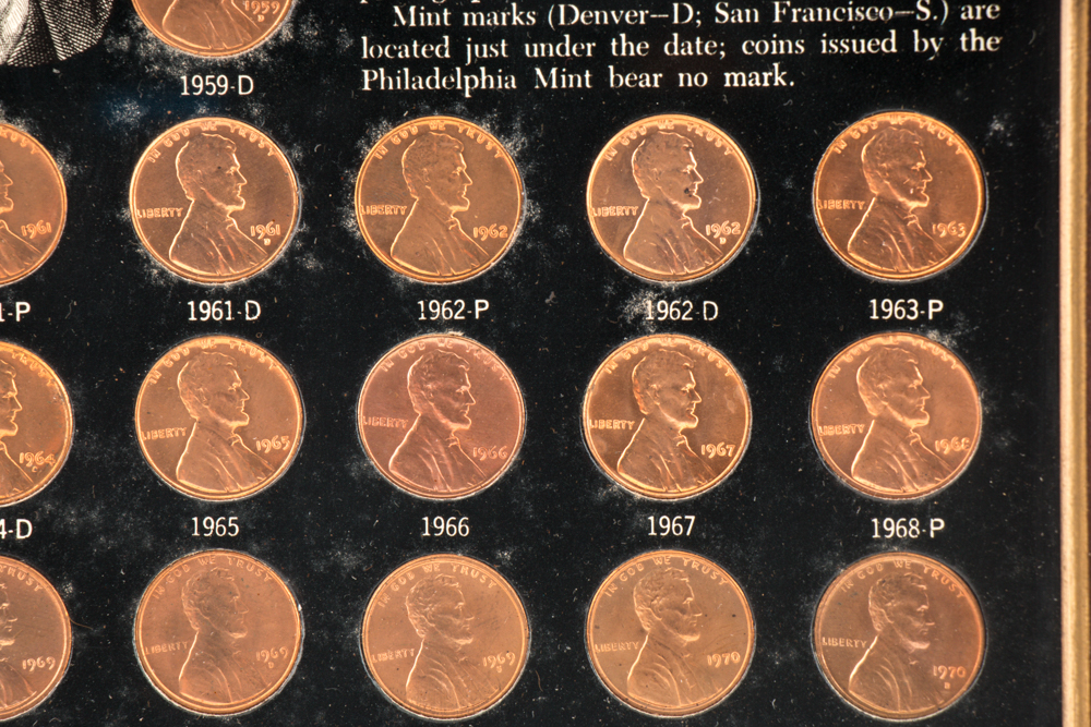 Pair of Framed Lincoln Memorial Cents